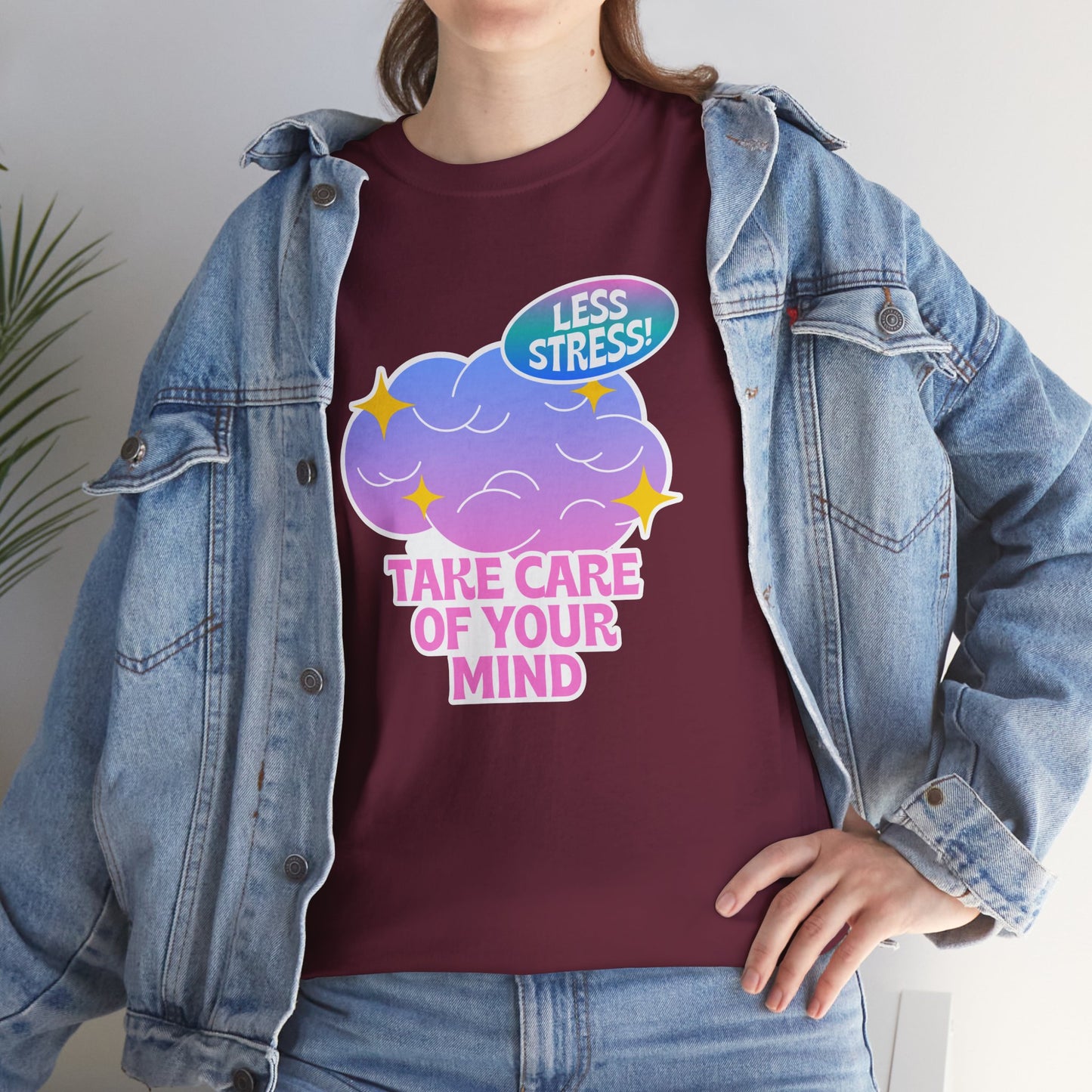 Stress Relief Unisex Cotton Tee - Take Care of Your Mind