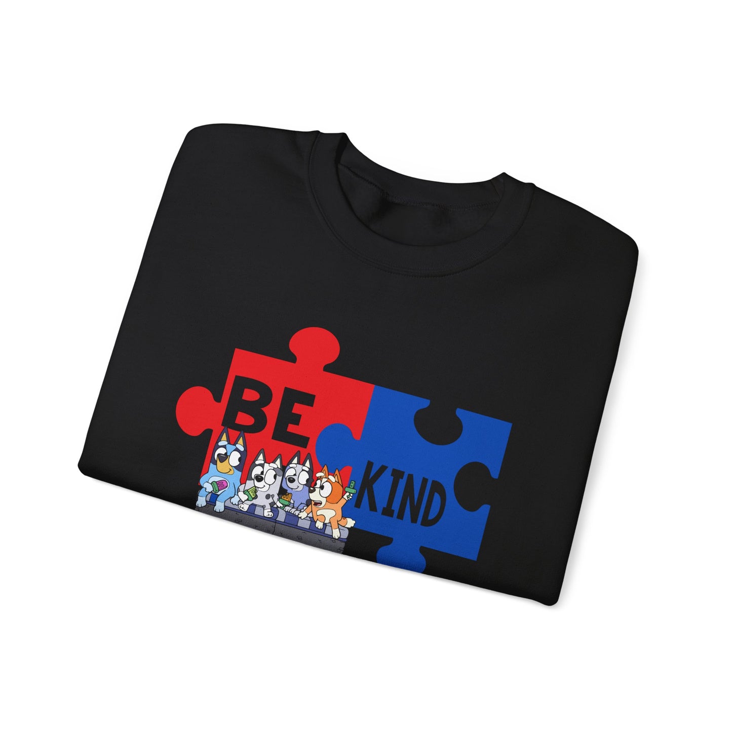 Be Kind Puzzle Sweatshirt — Inspirational Autism Awareness Crewneck
