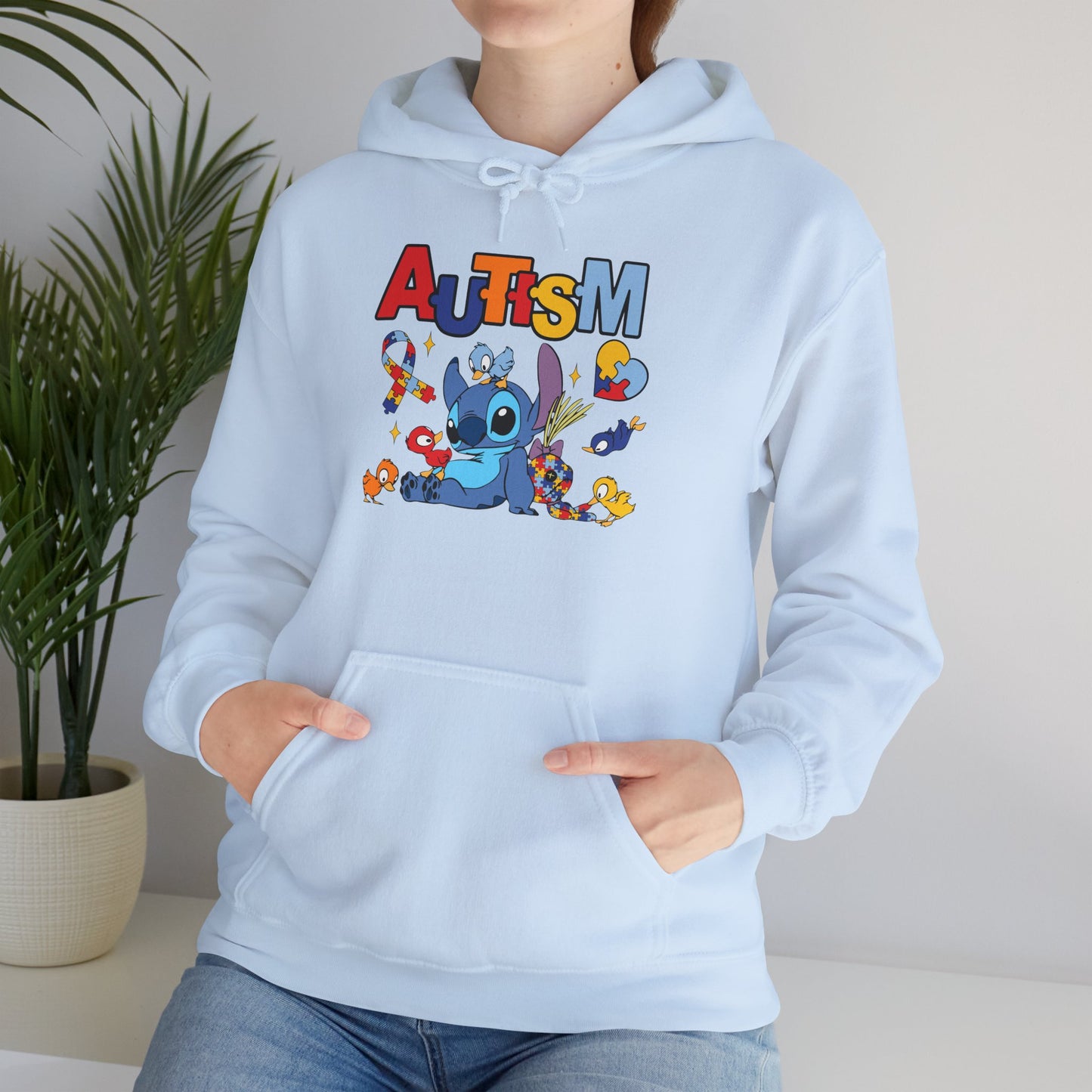 Autism Awareness Hoodie — Colorful Puzzle Heart Support Design