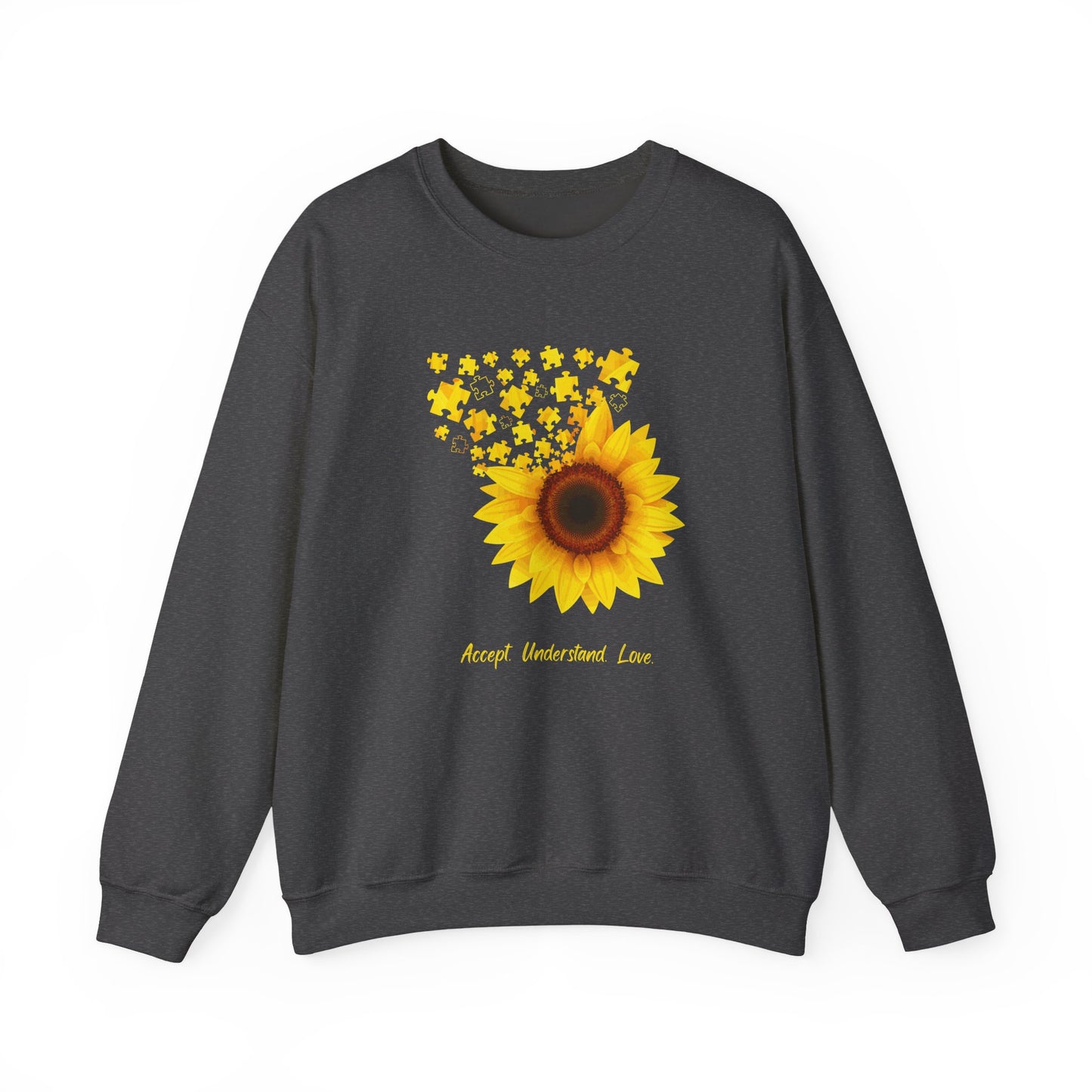 Sunflower Floral Crewneck Sweatshirt — Bright Yellow Sunflower Design