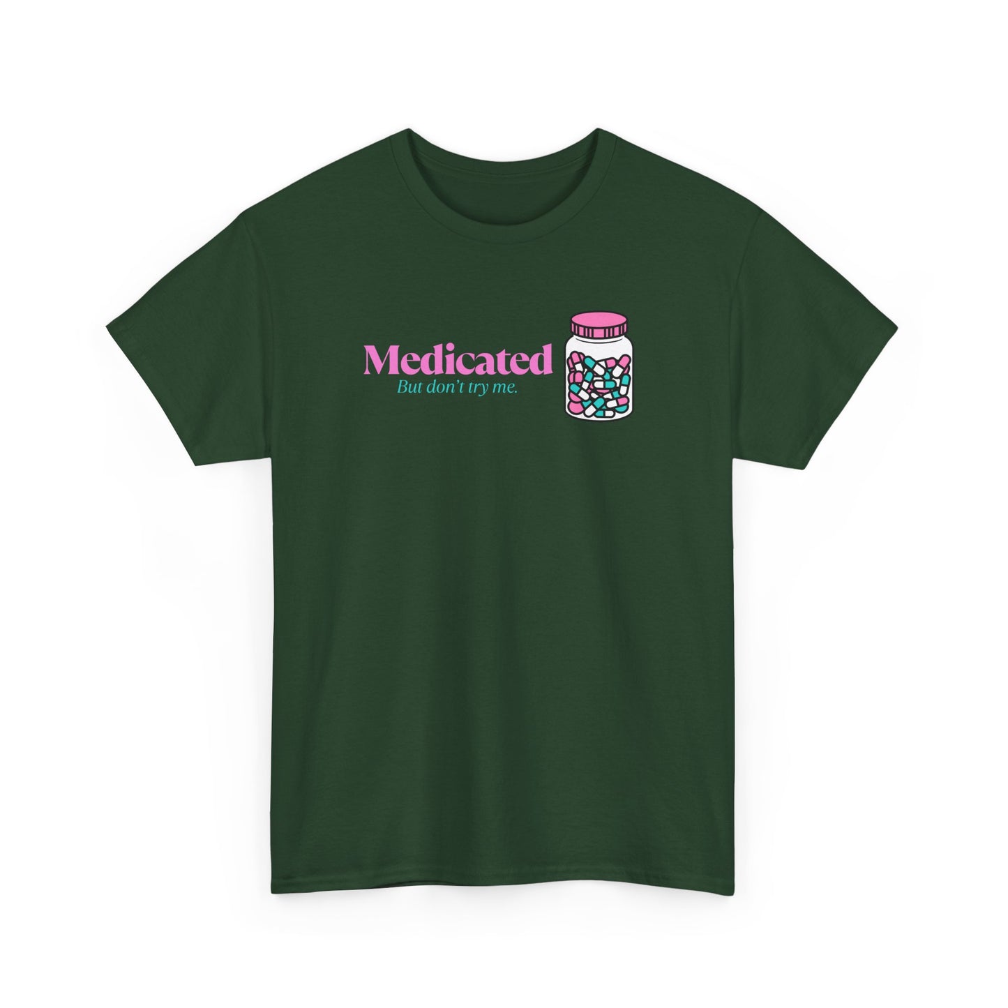 Medicated Unisex Heavy Cotton Tee - Fun and Playful Shirt for Relaxation