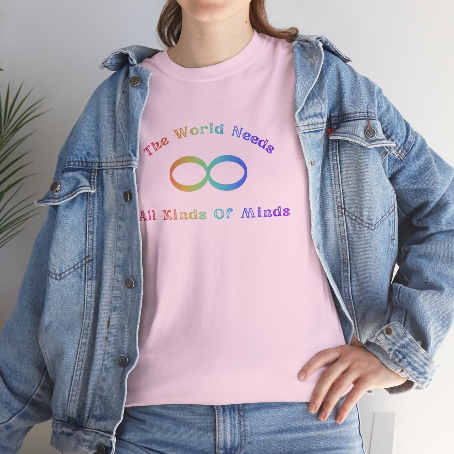 Inclusive Message Unisex Tee - 'The World Needs All Kinds of Minds'