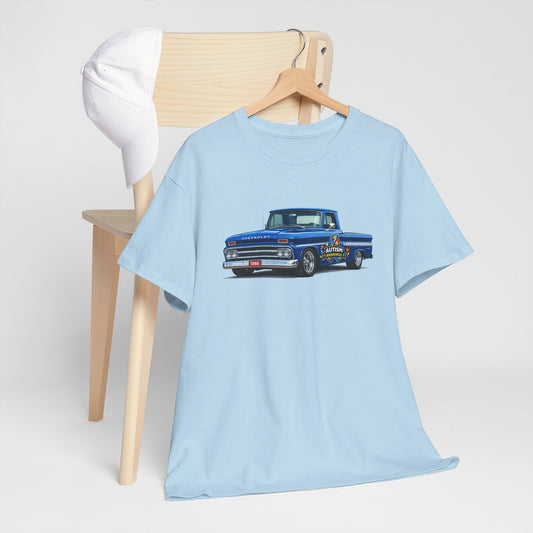 Classic Blue Pickup Truck T‑Shirt — Vintage Chevy C10 Graphic Tee