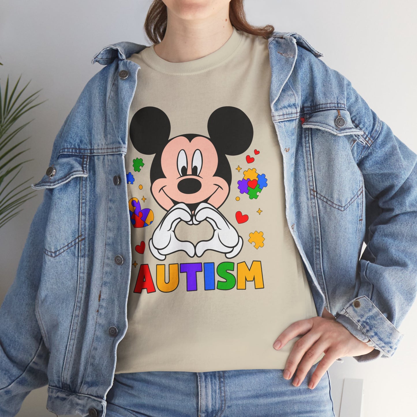 Autism Awareness T-Shirt — Colorful Puzzle Heart Design