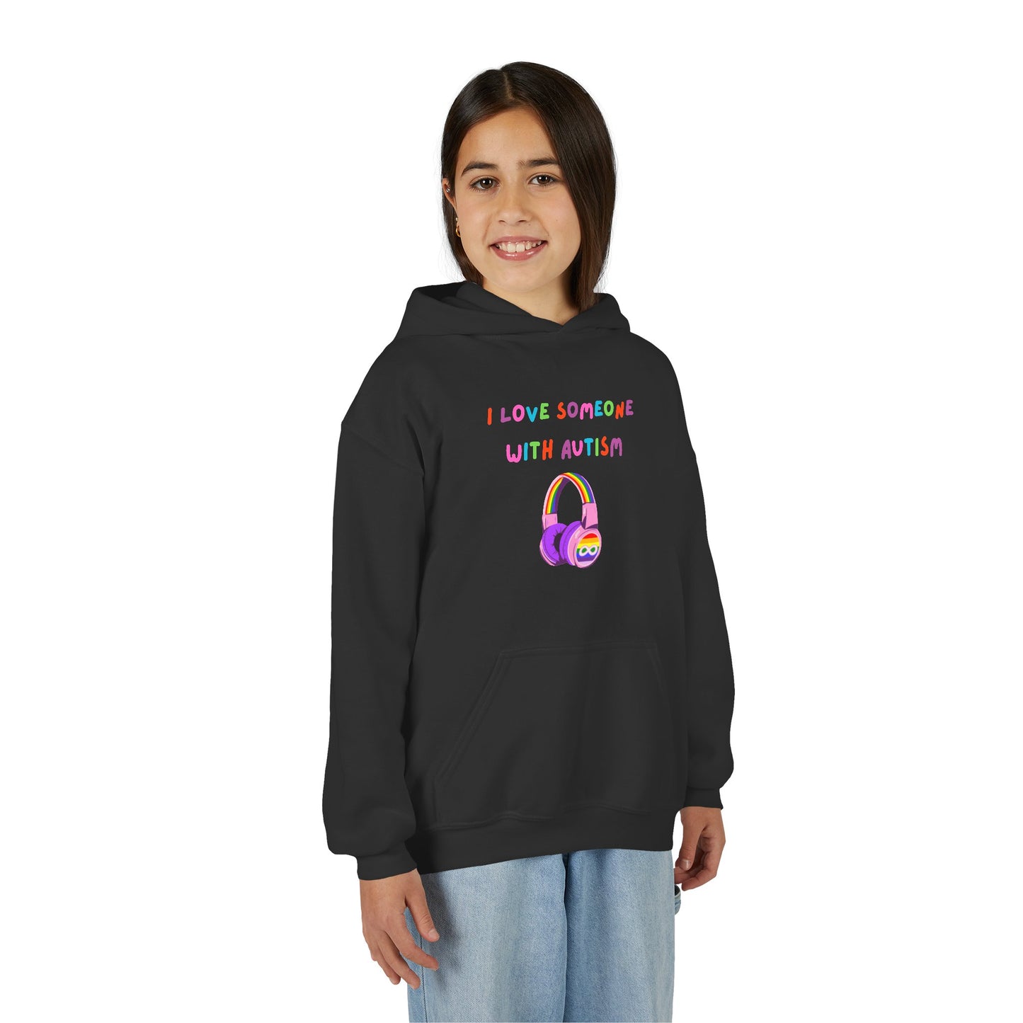 Autism Awareness Youth Hoodie - I Love Someone with Autism