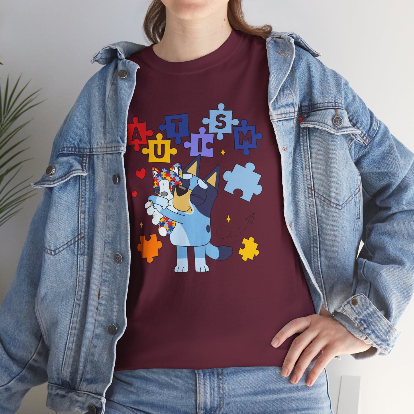 Autism Awareness Puzzle Puppy T-Shirt — Cute Supportive Autism Design