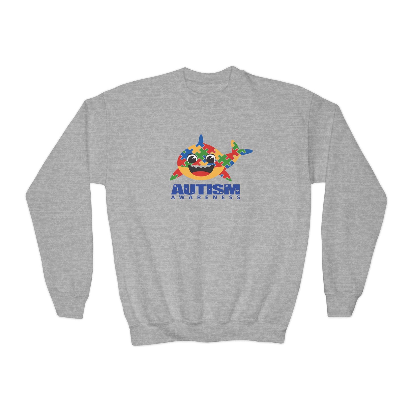 Colorful Autism Awareness Youth Crewneck Sweatshirt