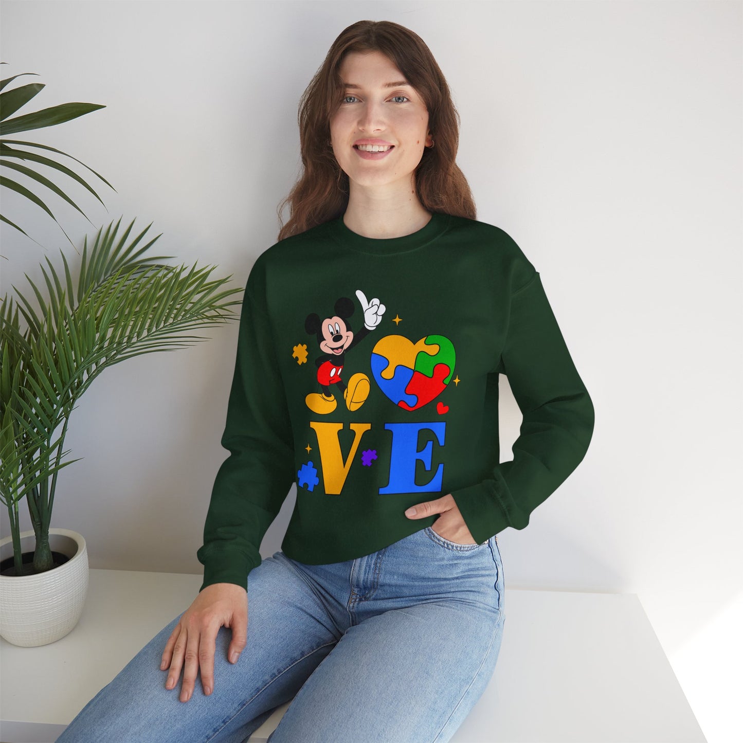 Mickey Puzzle Heart LOVE Sweatshirt