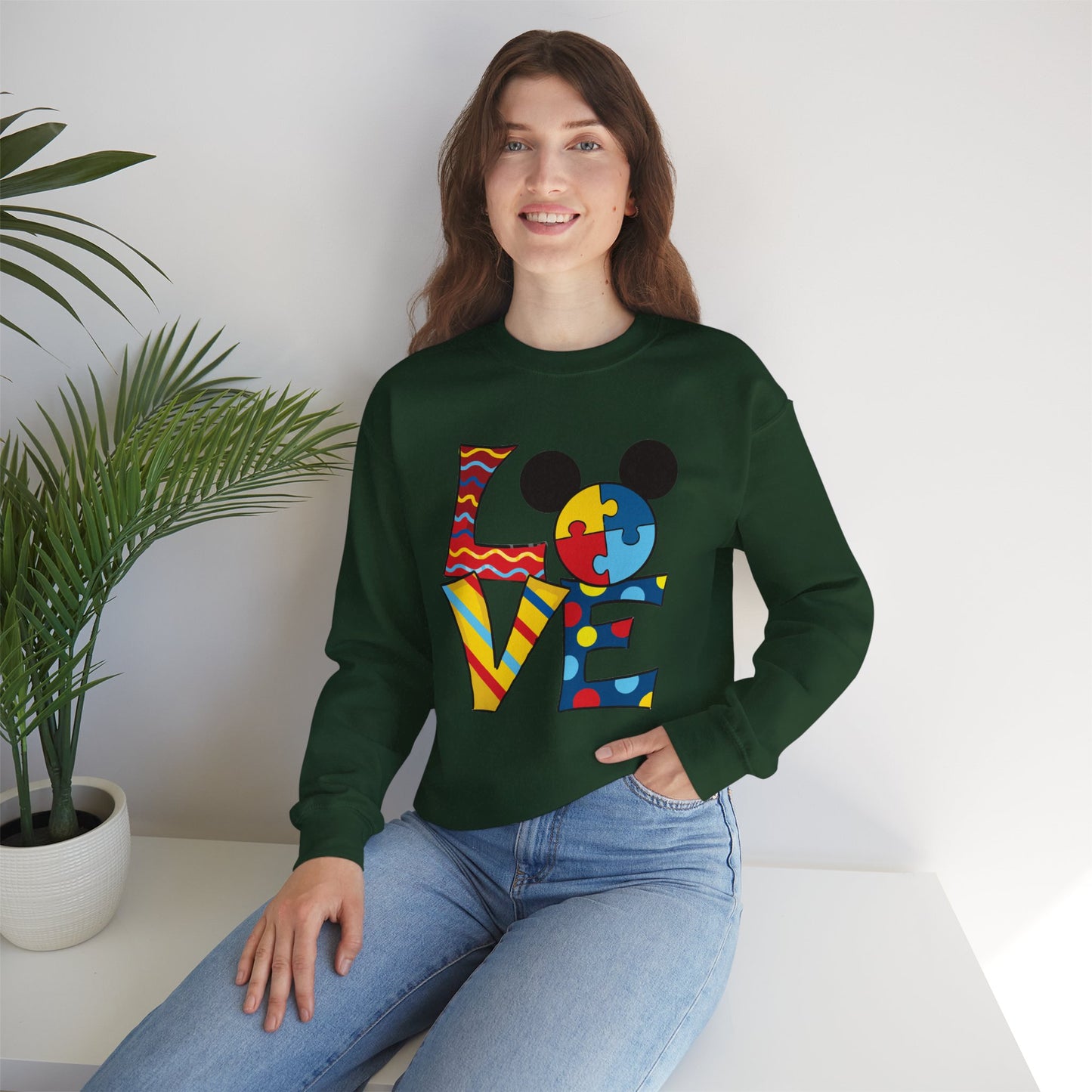 Autism Awareness LOVE Crewneck Sweatshirt