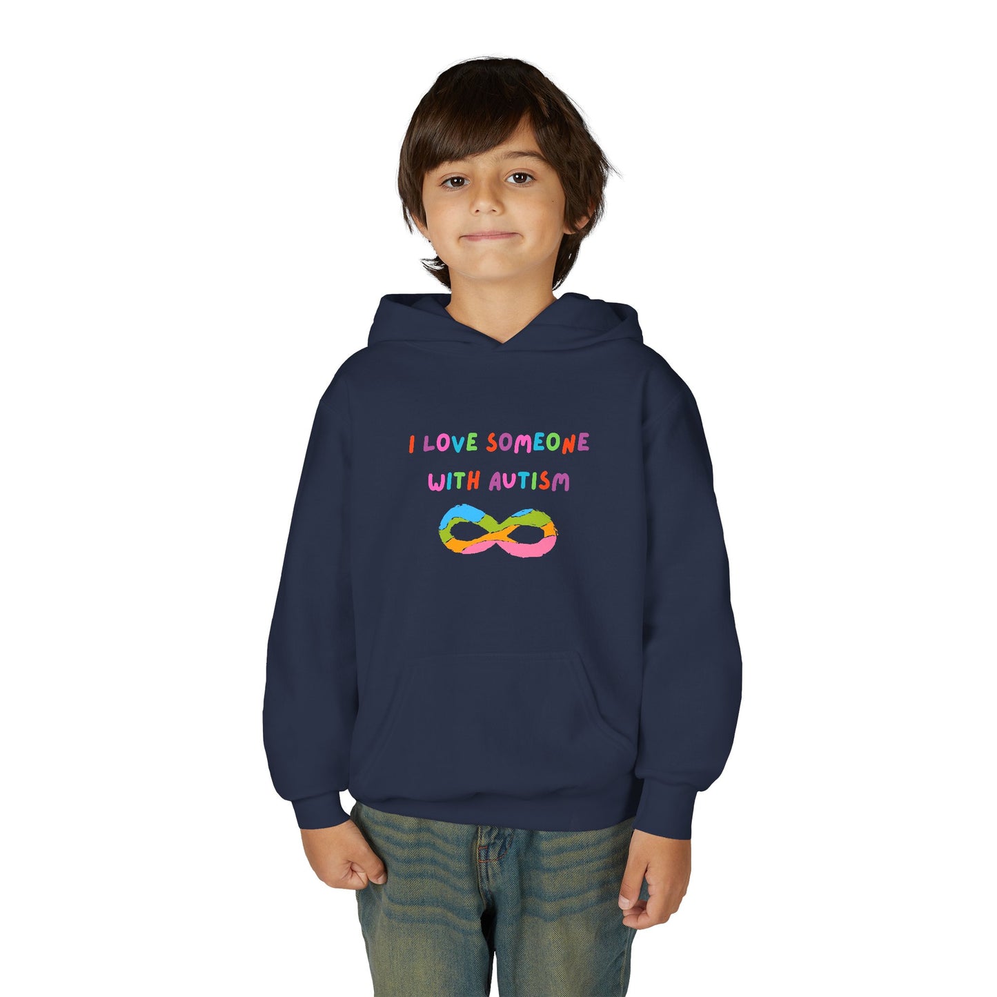 Autism Awareness Youth Hoodie - I Love Someone with Autism