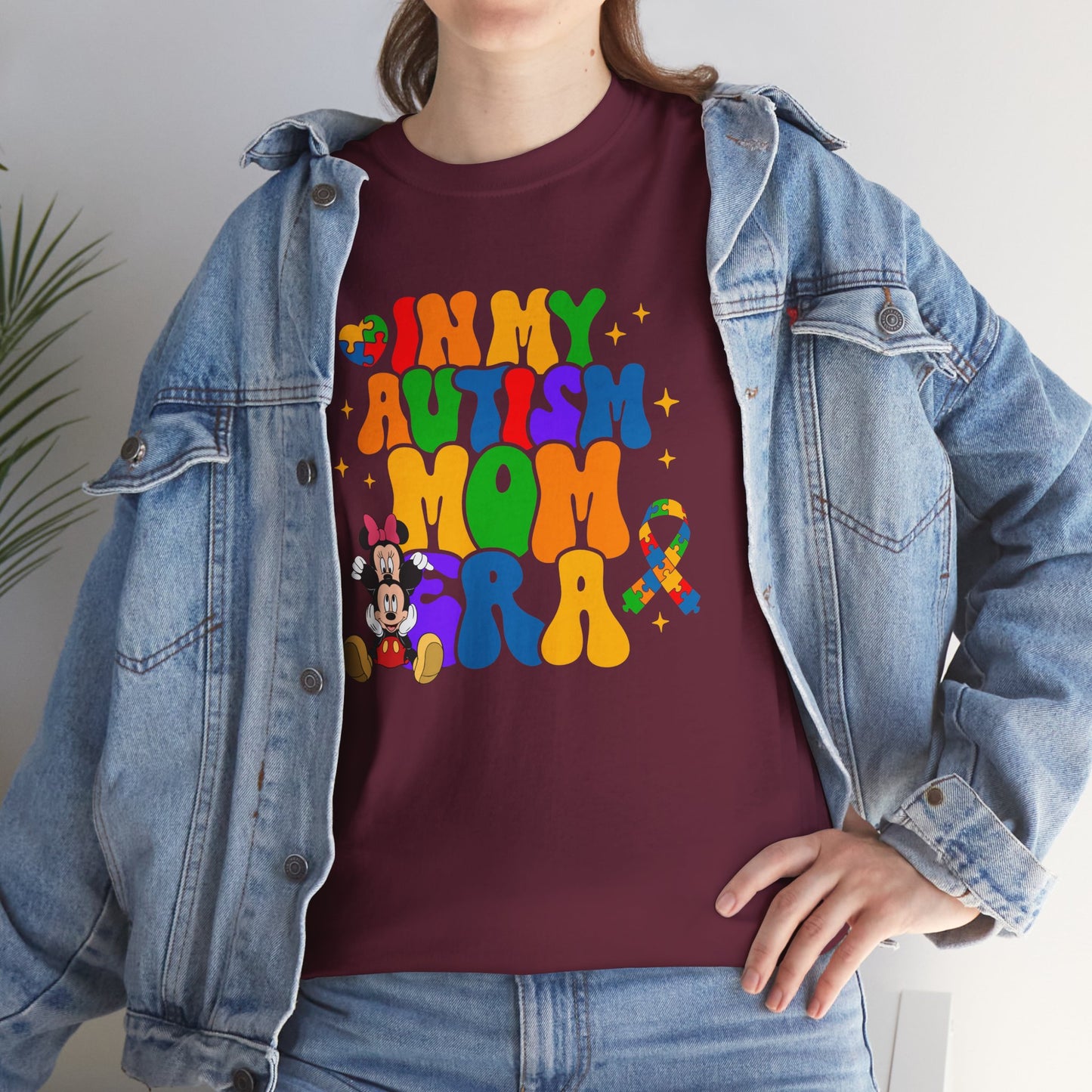 Autism Era Mom T-Shirt – Colorful Puzzle Heart Awareness Tee
