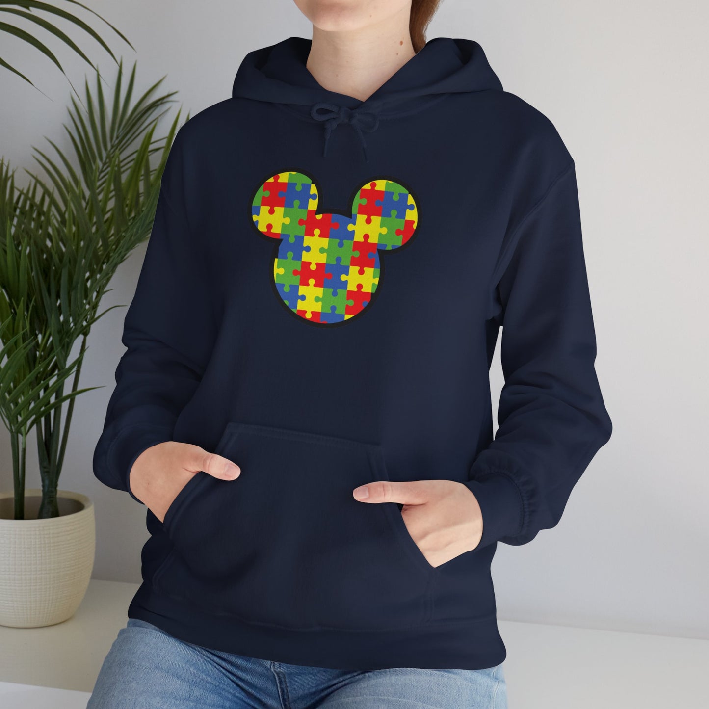 Colorful Puzzle Mickey Hoodie - Unisex Heavy Blend®