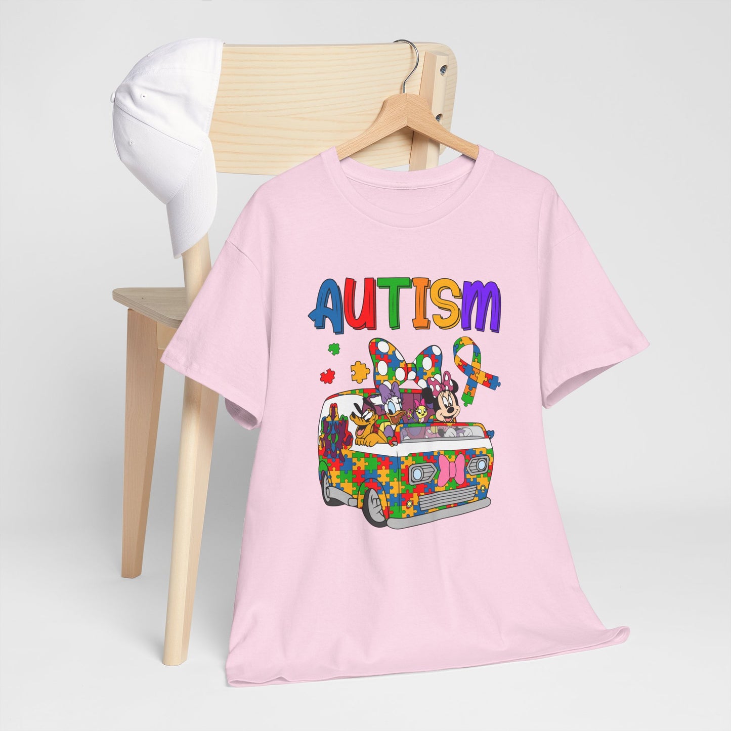 Autism Awareness Puzzle Van T-Shirt — Colorful Support Tee