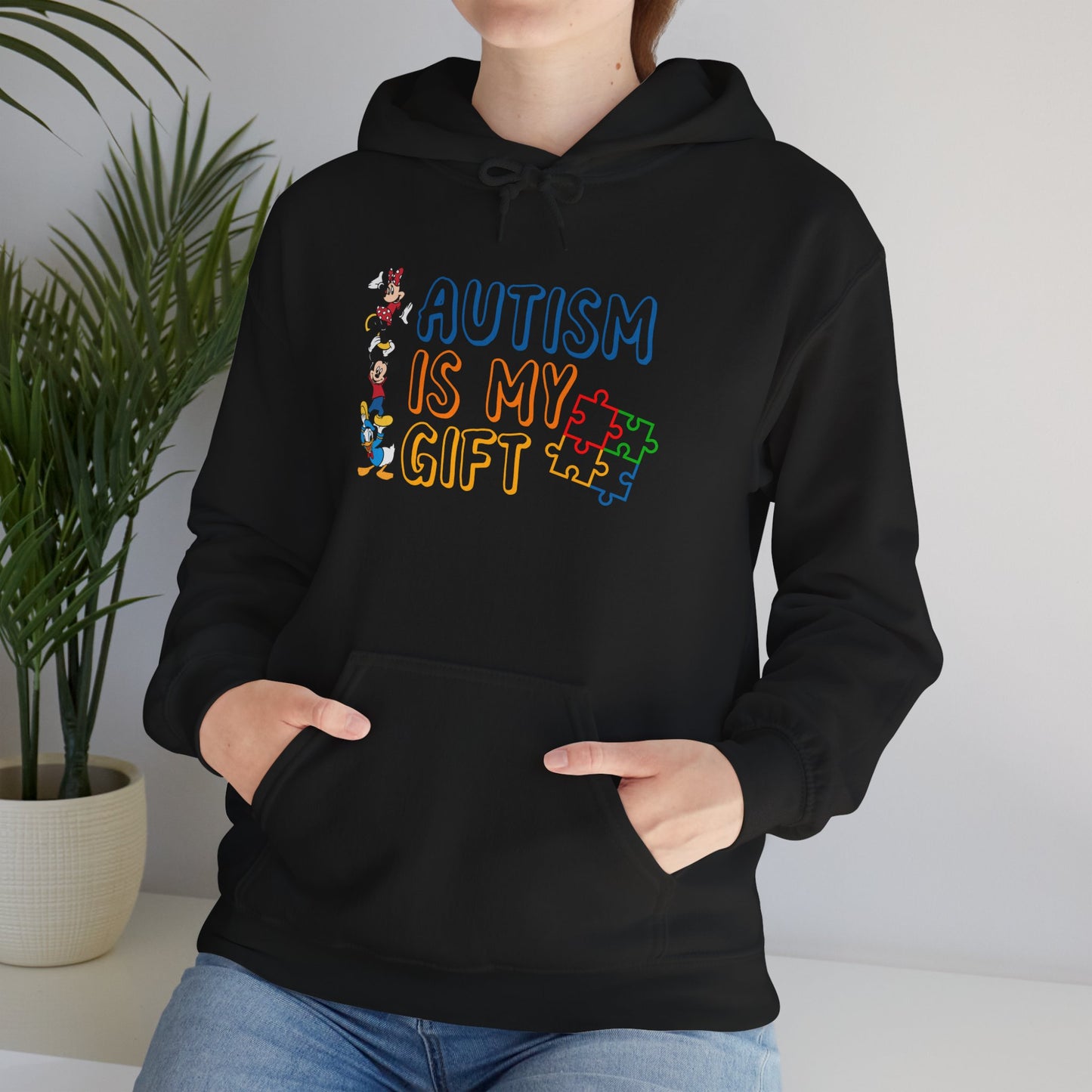 Autism Is My Gift Hoodie — Colorful Puzzle Piece Awareness Sweatshirt