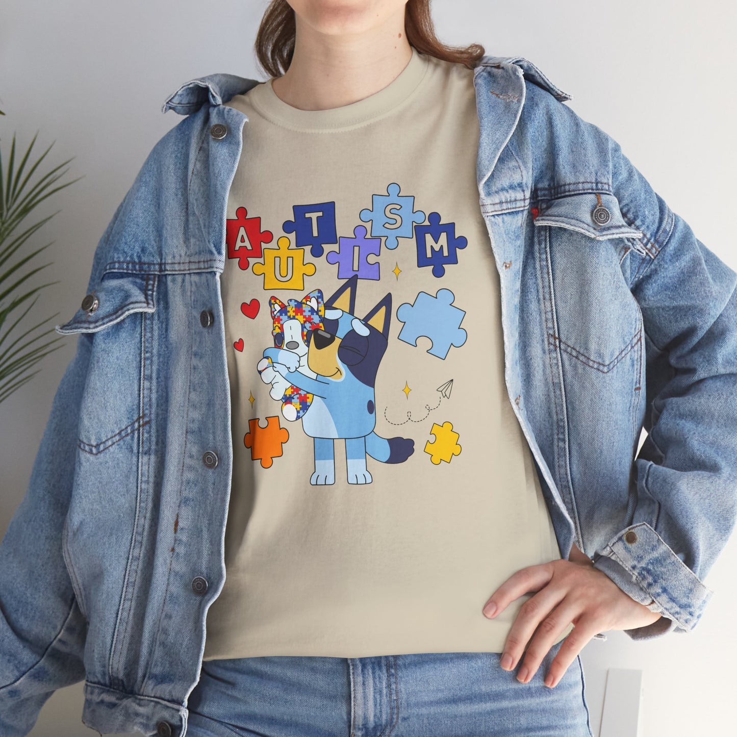 Autism Awareness Puzzle Puppy T-Shirt — Cute Supportive Autism Design