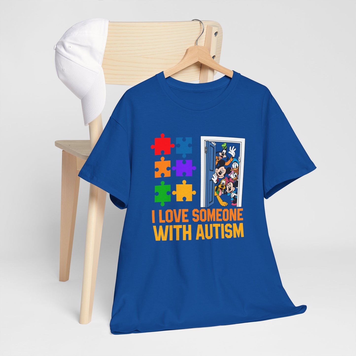 Autism Awareness T-Shirt – "I Love Someone With Autism" Puzzle Heart Tee