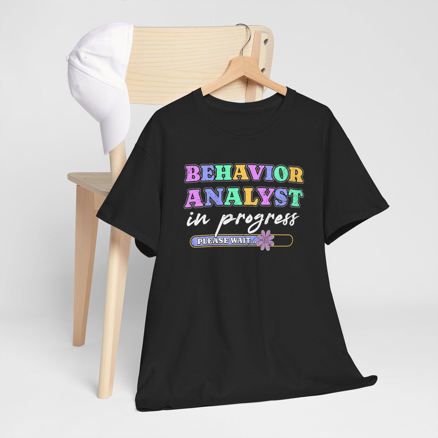 Behavior Analyst in Progress T-Shirt — Pastel Rainbow ABA Therapist Tee