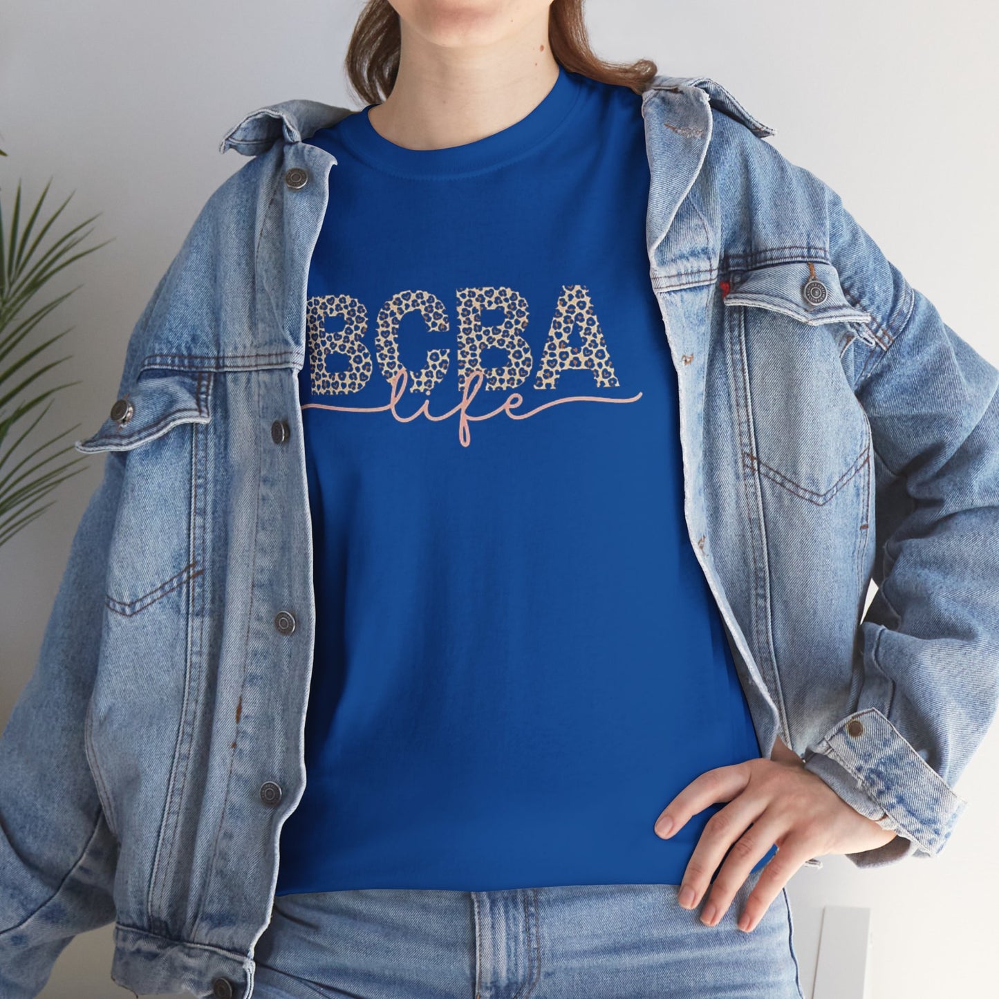 BCBA Life Leopard Print Tee — Bubble Tea Lover Graphic Shirt