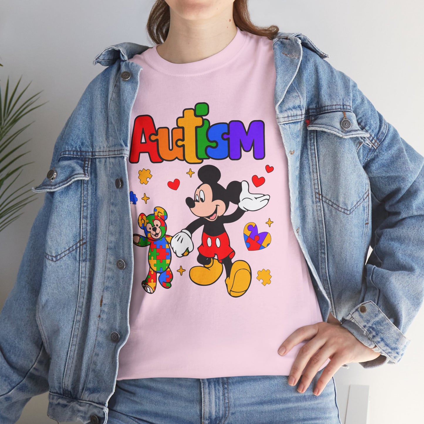 Autism Awareness T-Shirt — Colorful Puzzle Heart Design