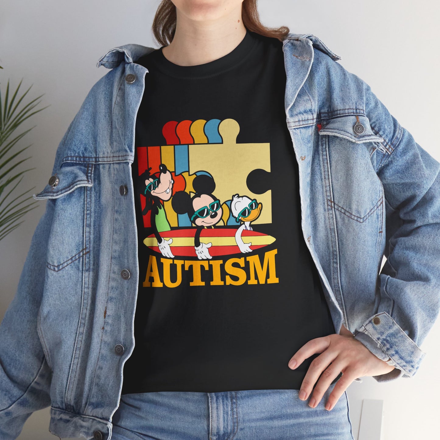 Autism Awareness Tee — Colorful Puzzle & Playful Characters Design