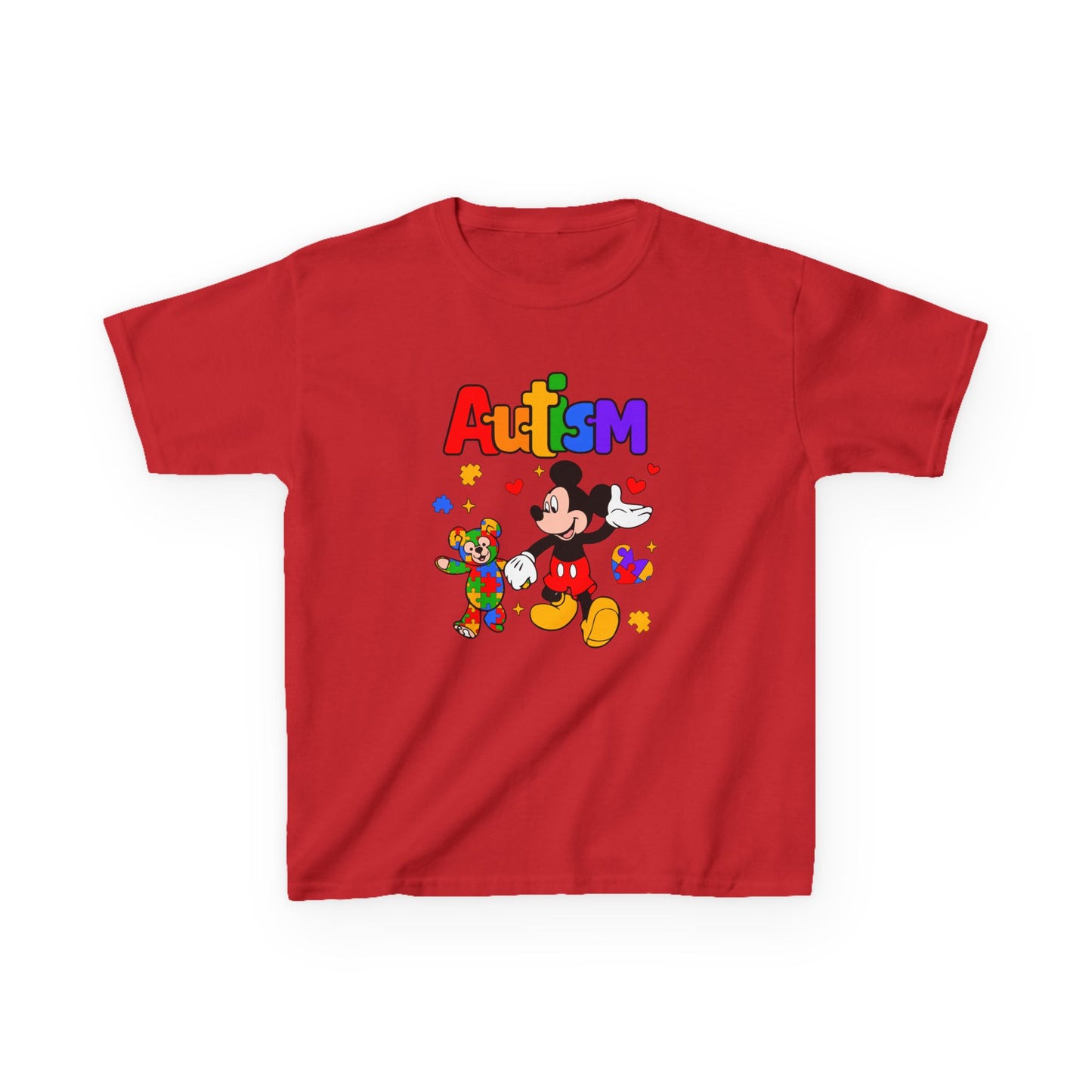 Kids Autism Awareness T‑Shirt — Colorful Puzzle & Friendly Character Design