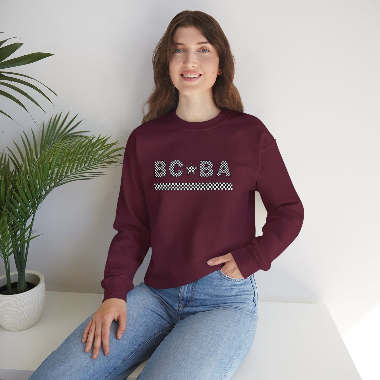 BCBA Star Checkerboard Crewneck Sweatshirt