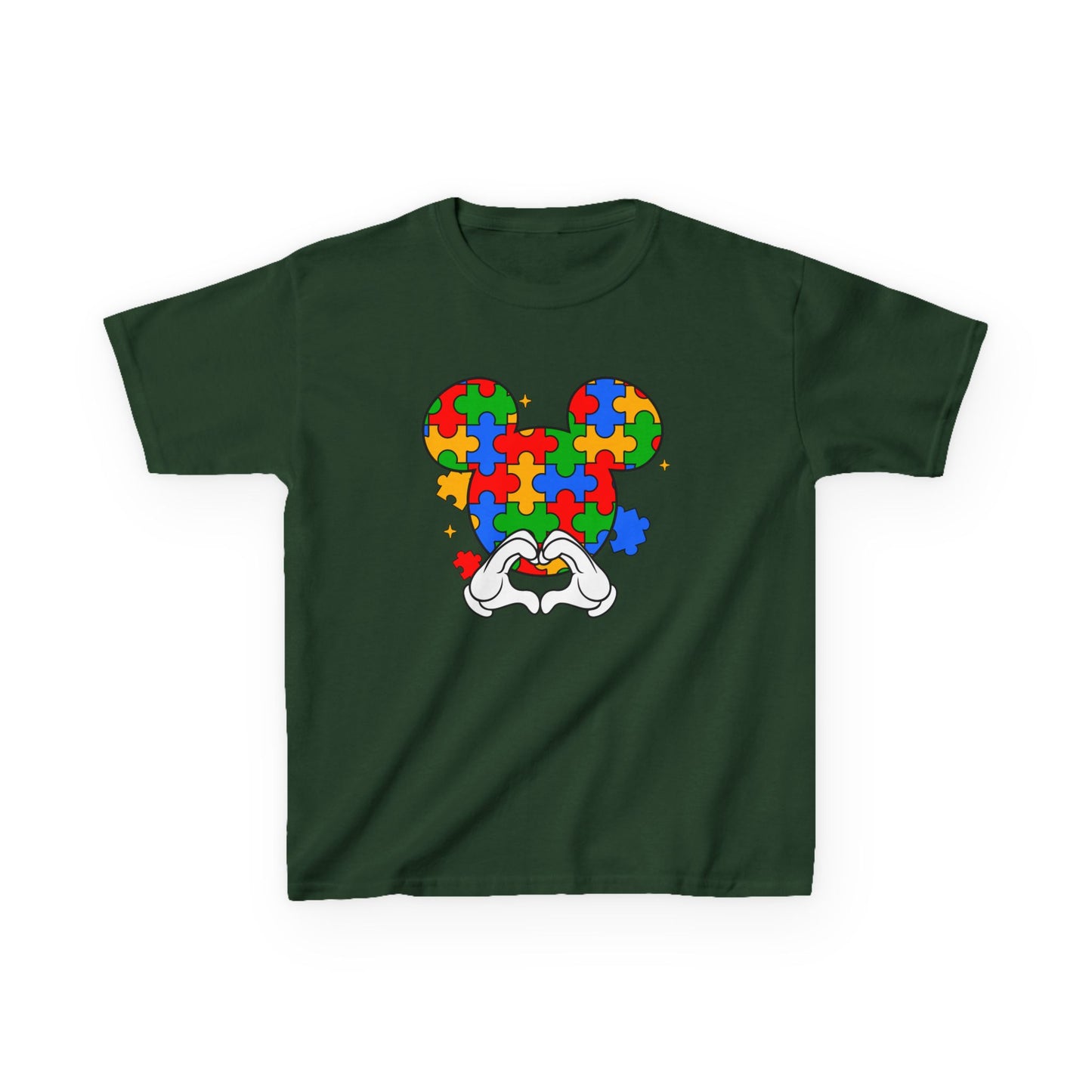 Kids Puzzle Mouse Autism Awareness T‑Shirt