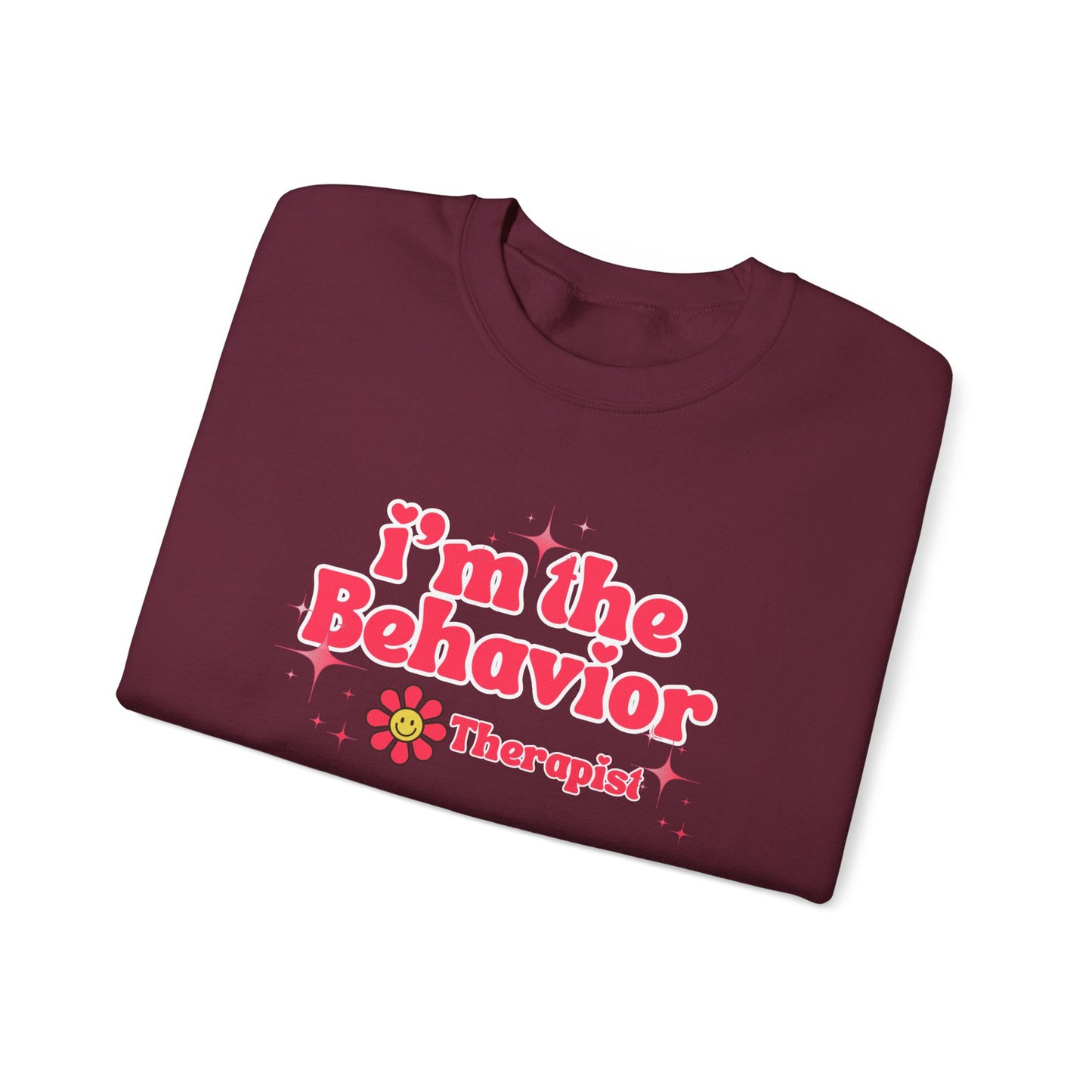 Behavior Therapist Sweatshirt - "I'm the Behavior Therapist" Retro Floral Crewneck