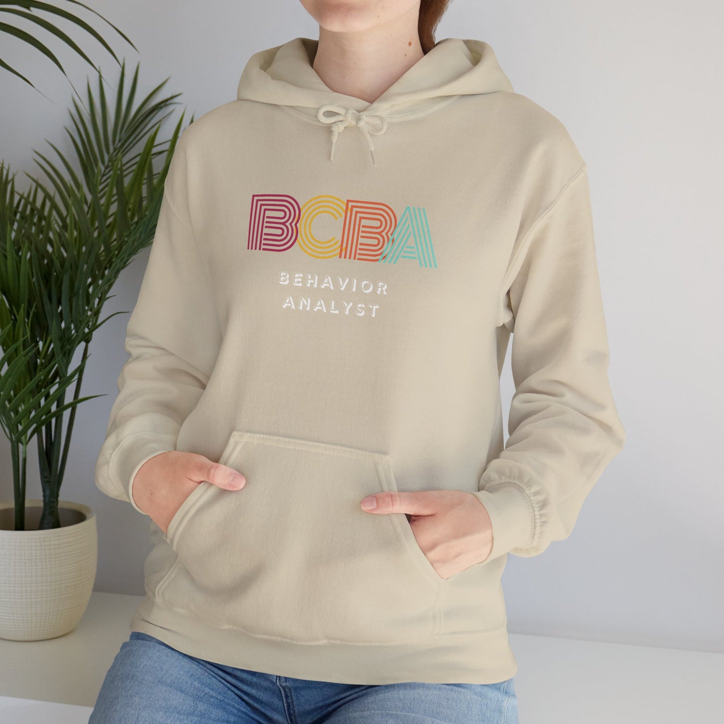 BCBA Retro Rainbow Hoodie — Kids & Adult ABA Therapist Pullover