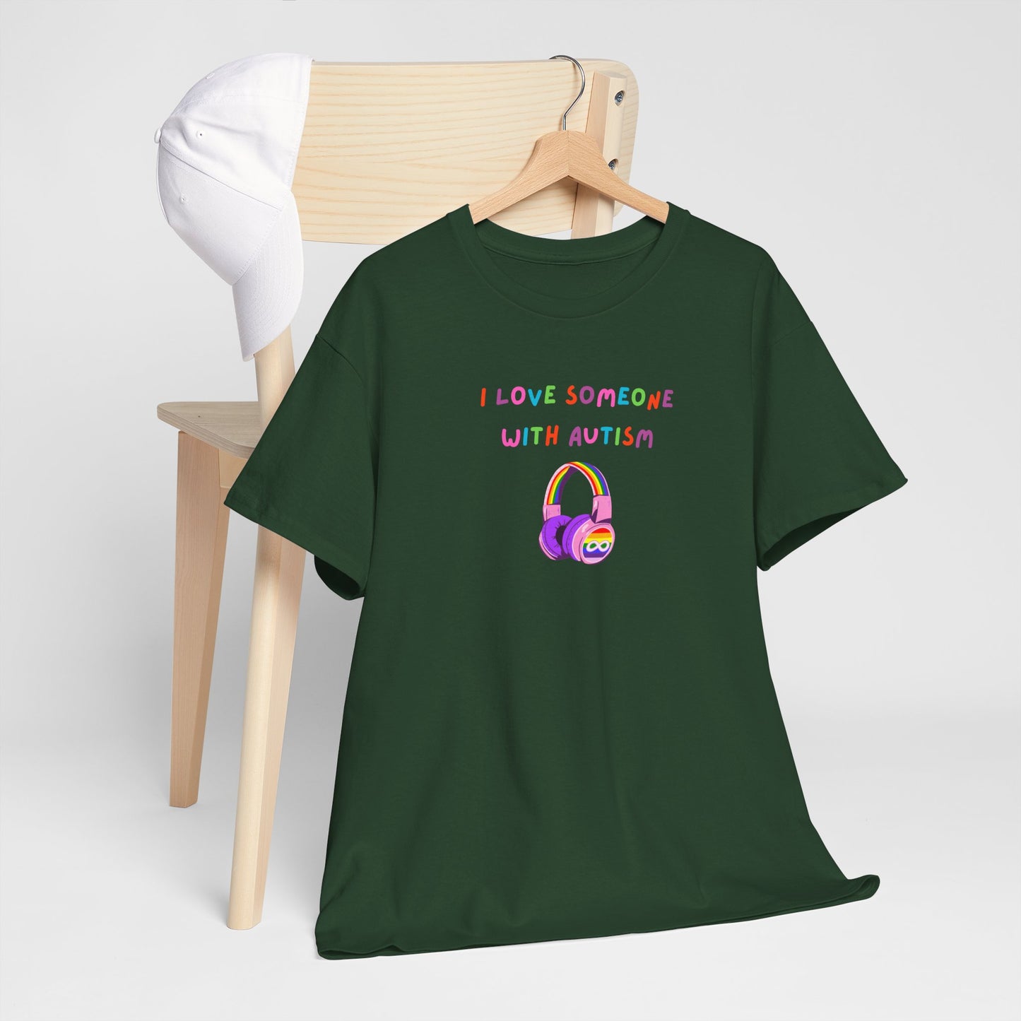 Autism Awareness Unisex Heavy Cotton Tee - I Love Someone with Autism