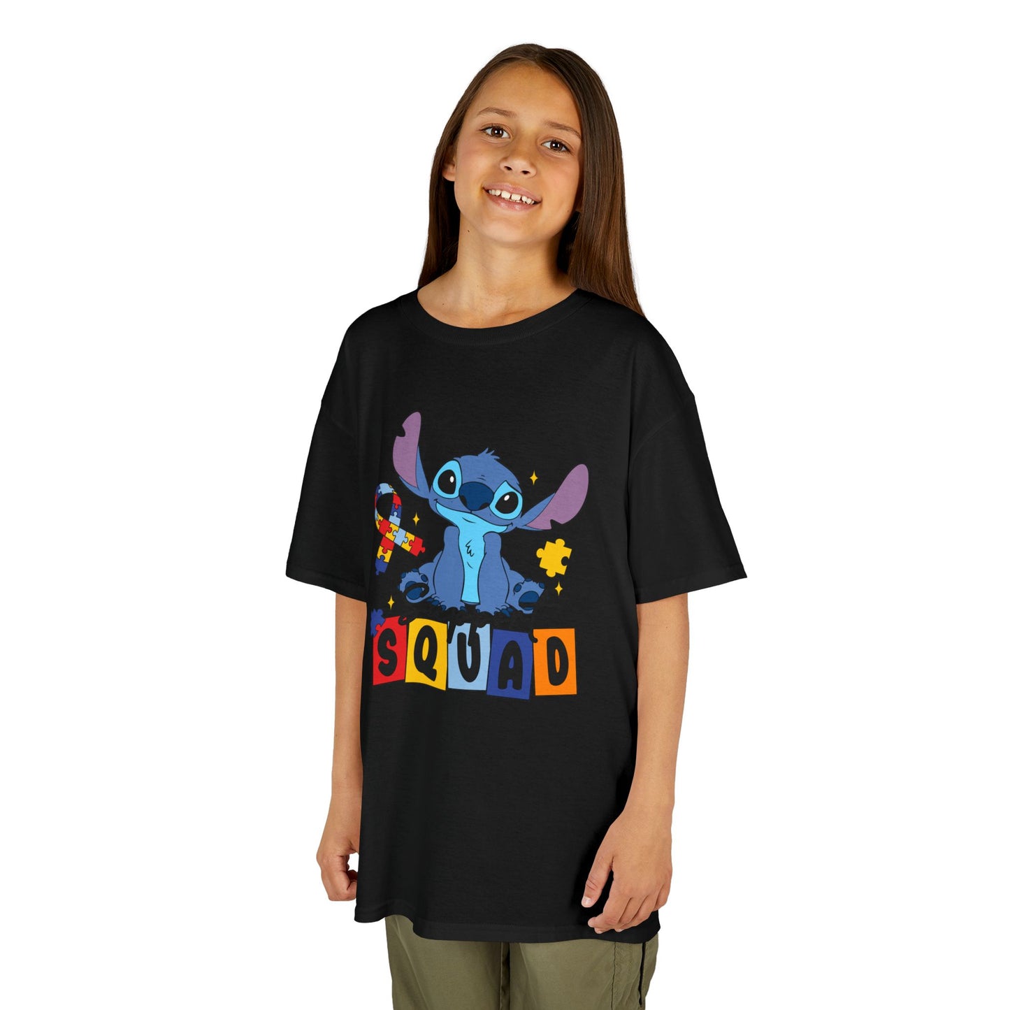 Kids Tee — Cute Stitch 'Squad' Graphic Shirt for Disney Fans