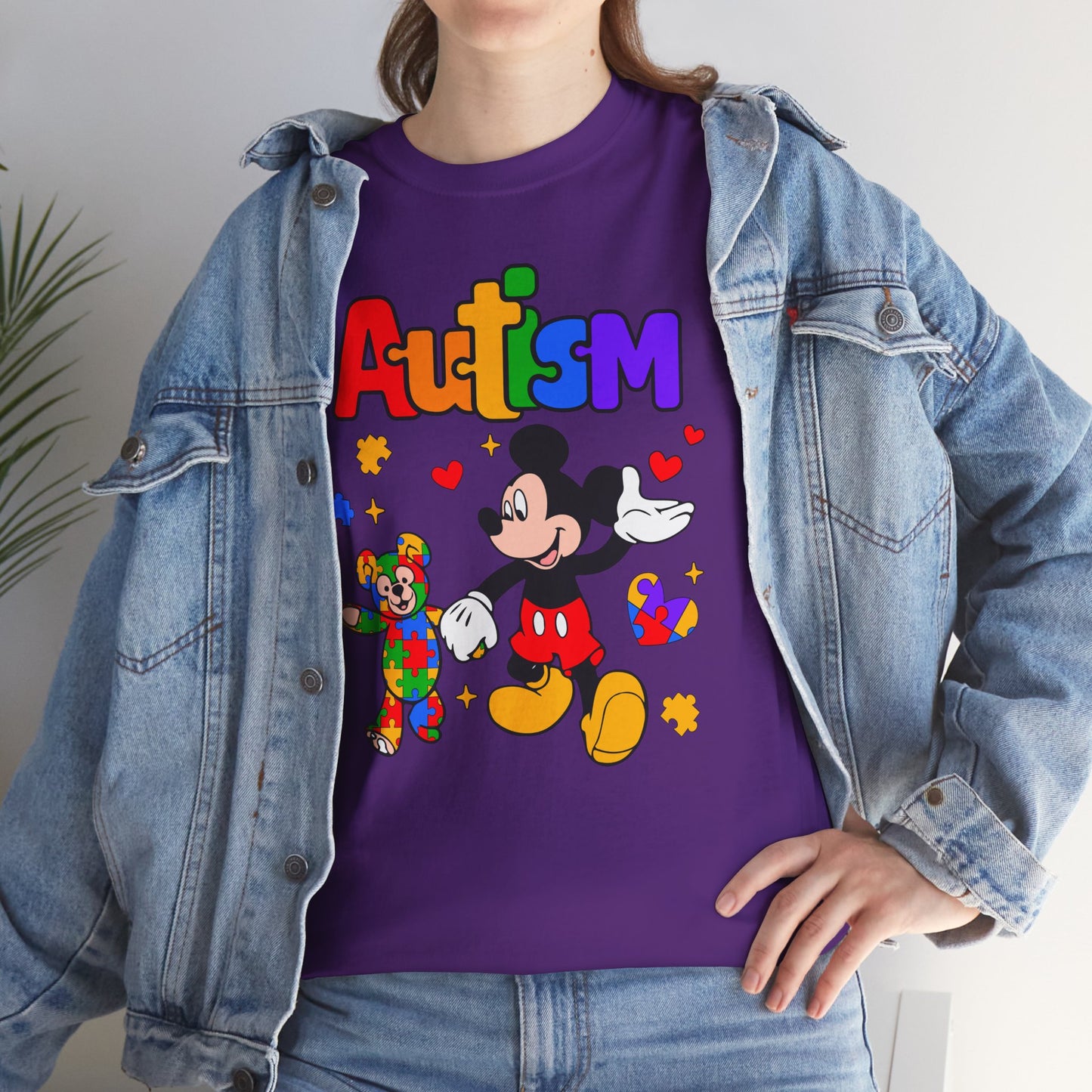 Autism Awareness T-Shirt — Colorful Puzzle Heart Design
