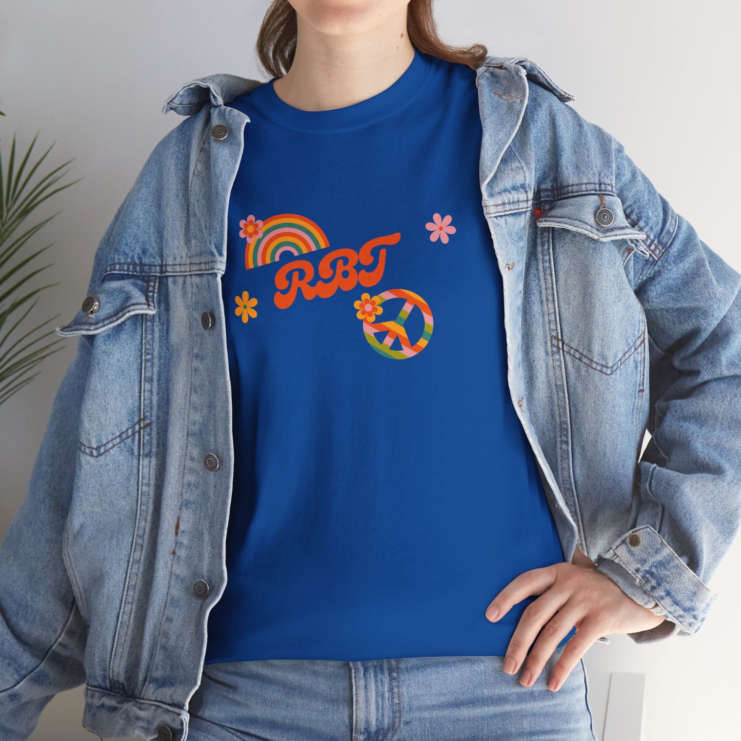 Retro Rainbow Tee - Summer Vibes, Unisex Cotton Shirt, Casual Wear, Gift for Friends, Festival Outfit, Bohemian Style
