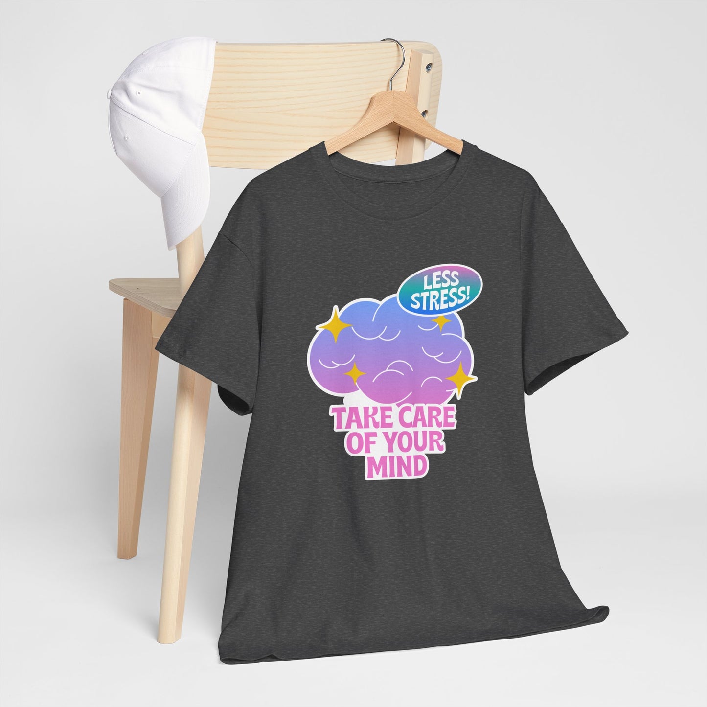 Stress Relief Unisex Cotton Tee - Take Care of Your Mind
