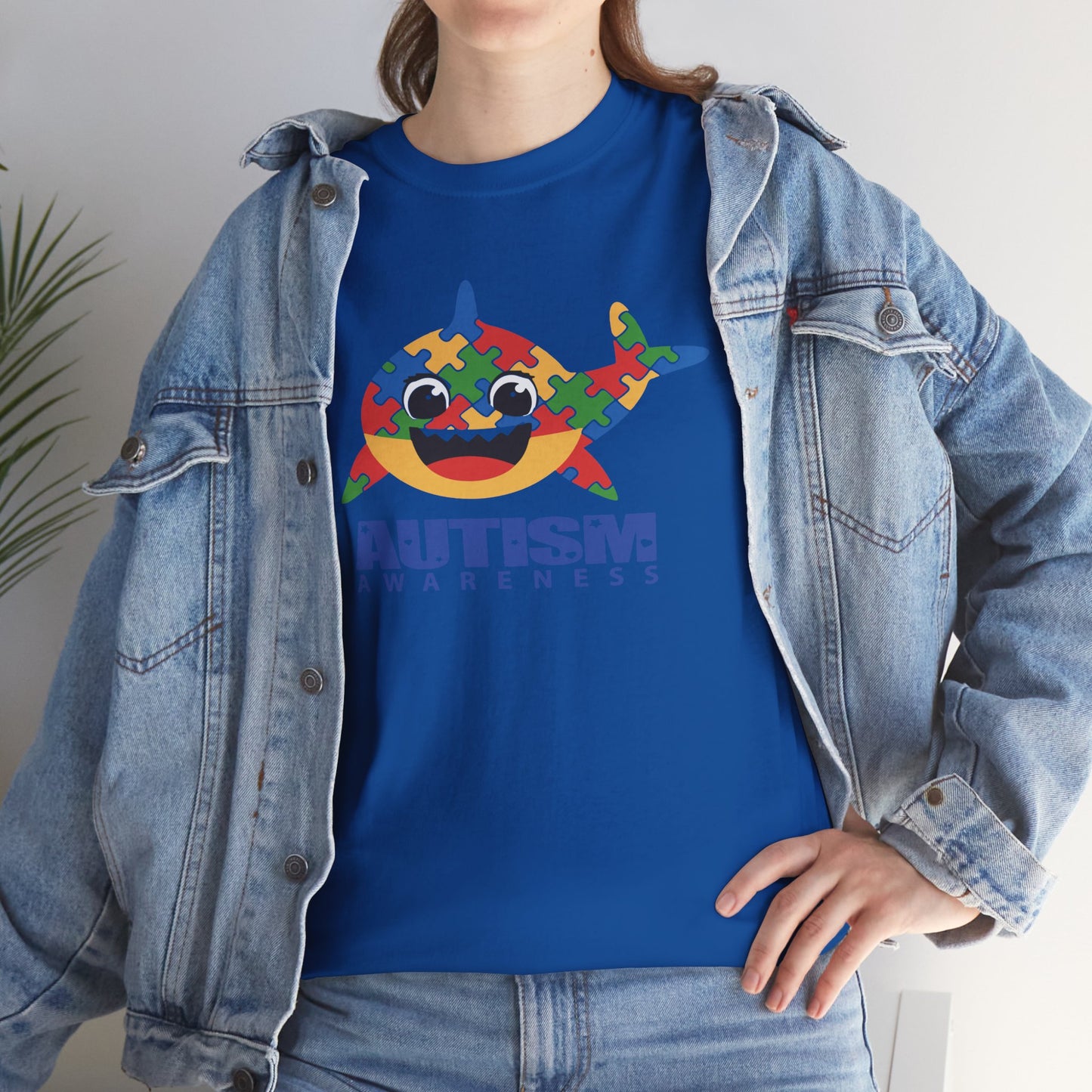 T-Shirt Baby Shark Autism Awareness Unisex Heavy Cotton Tee