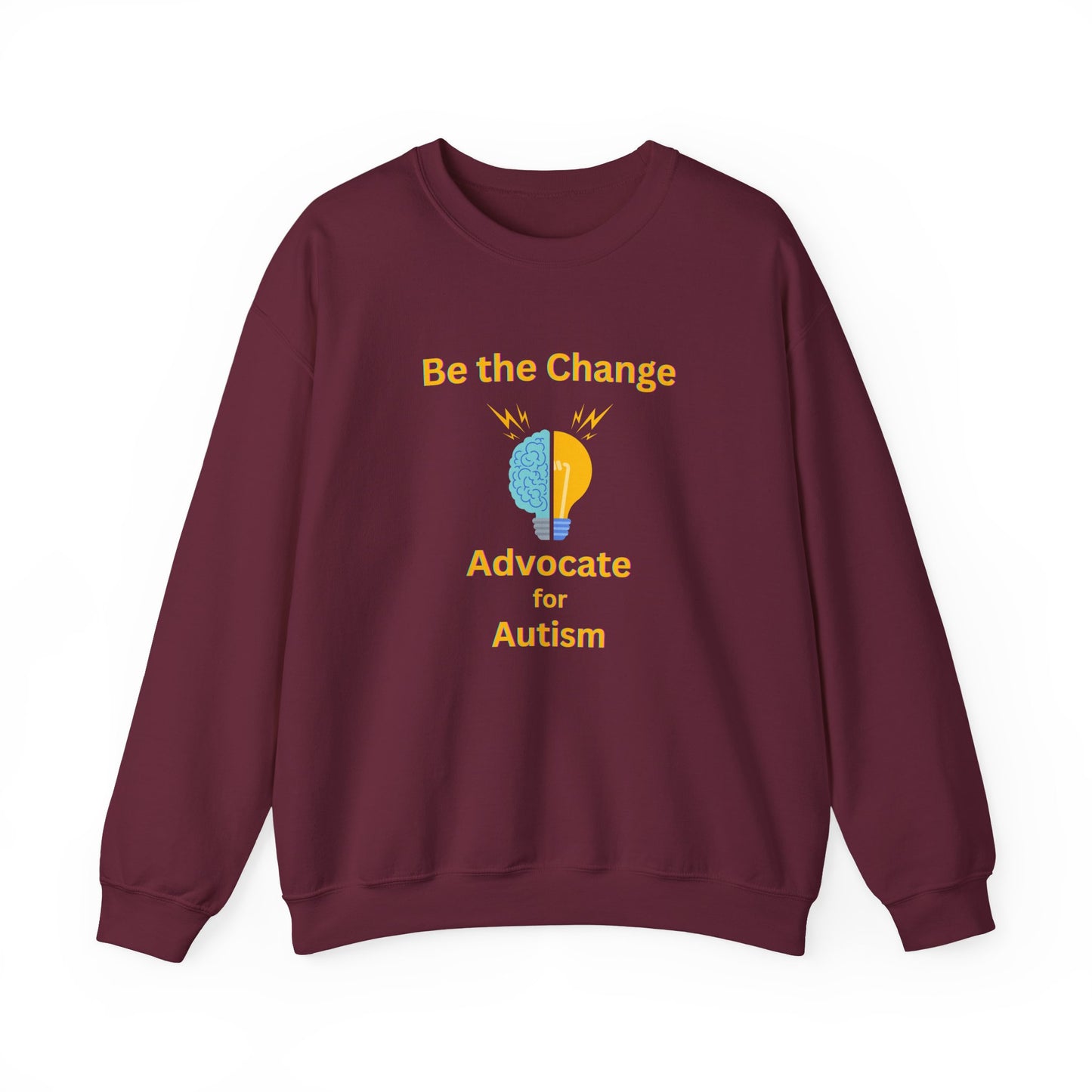 Advocate for Autism Crewneck Sweatshirt — "Be the Change" Awareness Pullover