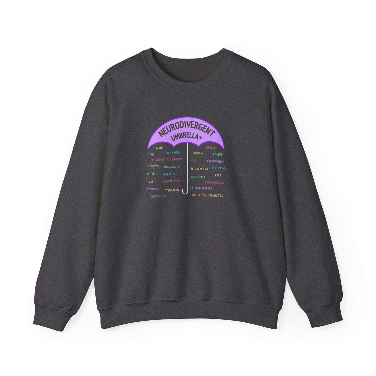 Neurodivergent Umbrella Crewneck Sweatshirt — Inclusive Pride Pullover