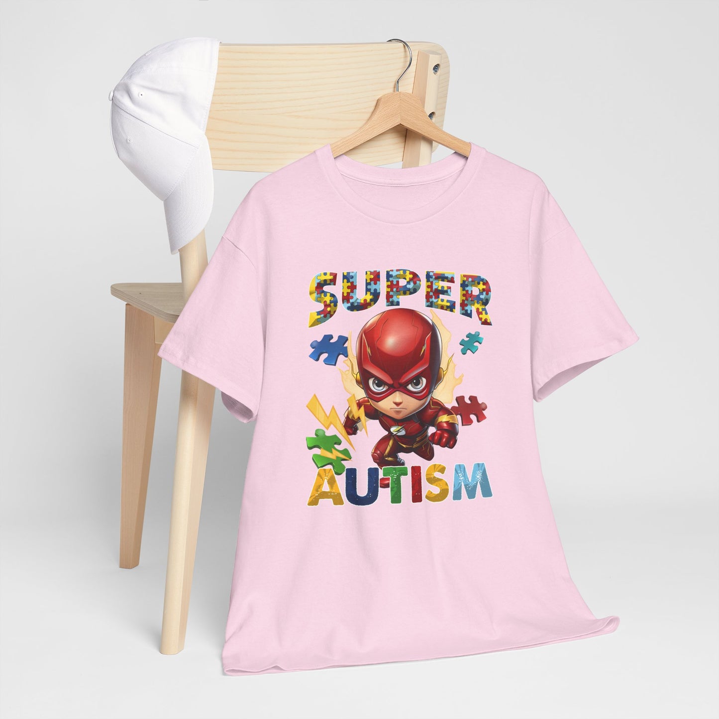 Autism Superhero T-Shirt — "Super Autism" Puzzle Piece Kids Tee