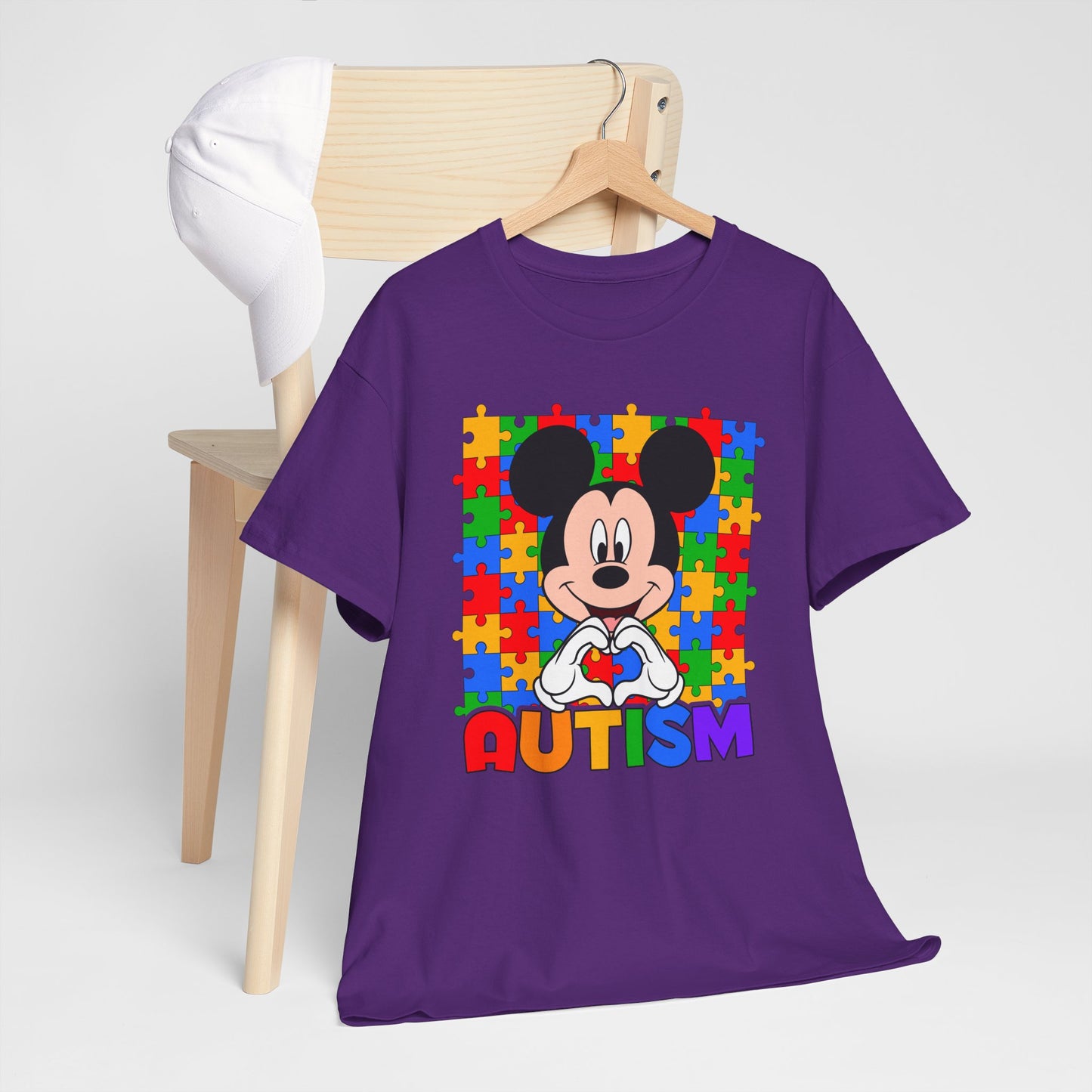 Autism Awareness T-Shirt — Colorful Puzzle Heart Design