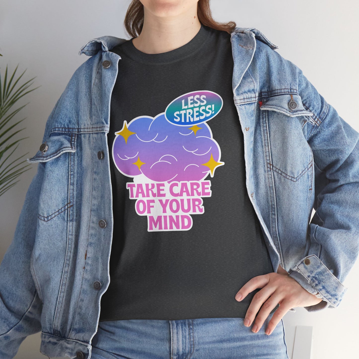 Stress Relief Unisex Cotton Tee - Take Care of Your Mind