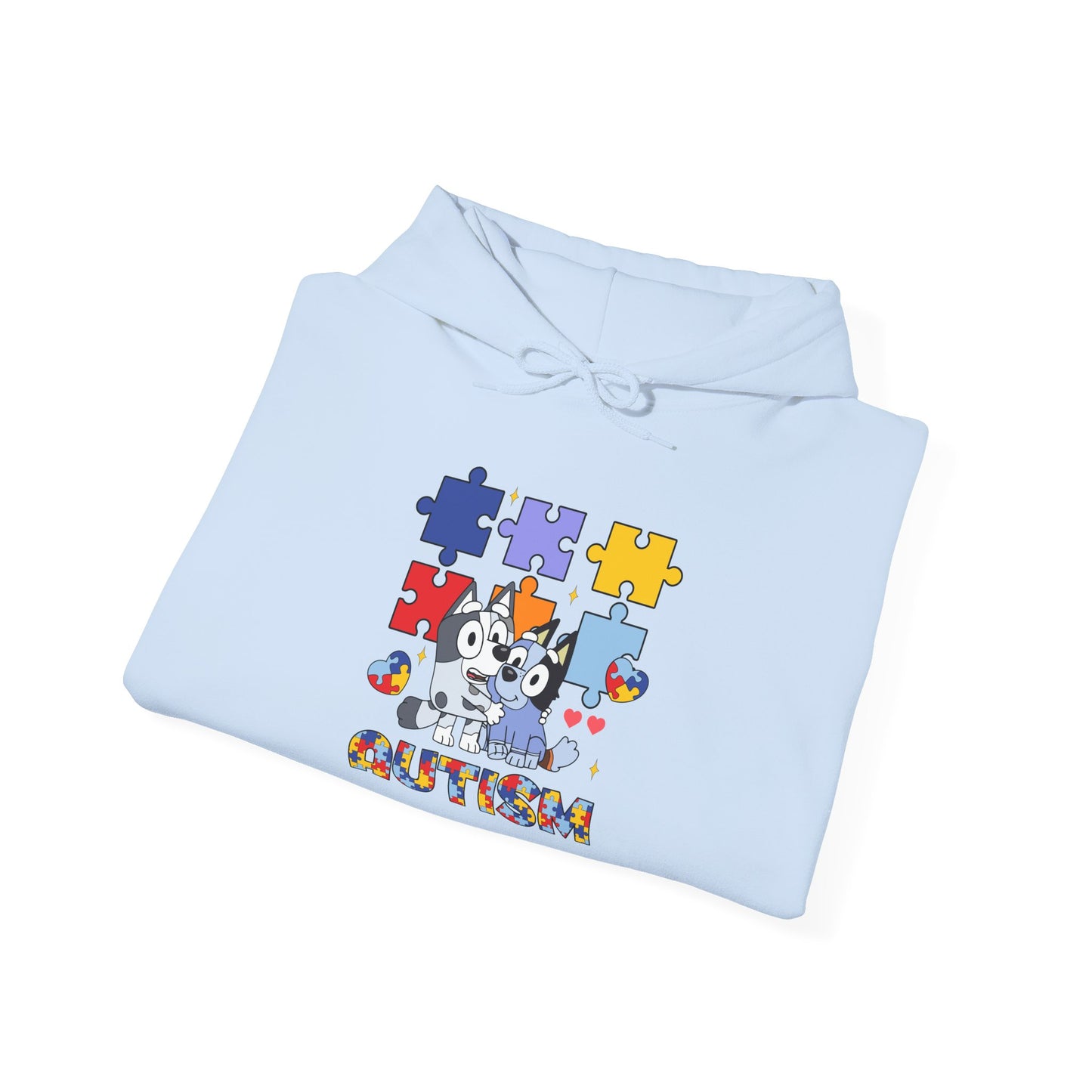 Autism Awareness Puzzle Hoodie — Cute Cat Design "Autism"