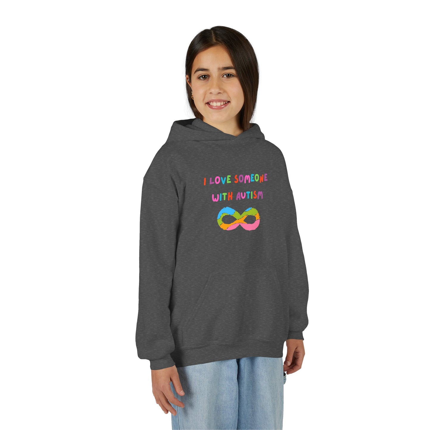 Autism Awareness Youth Hoodie - I Love Someone with Autism
