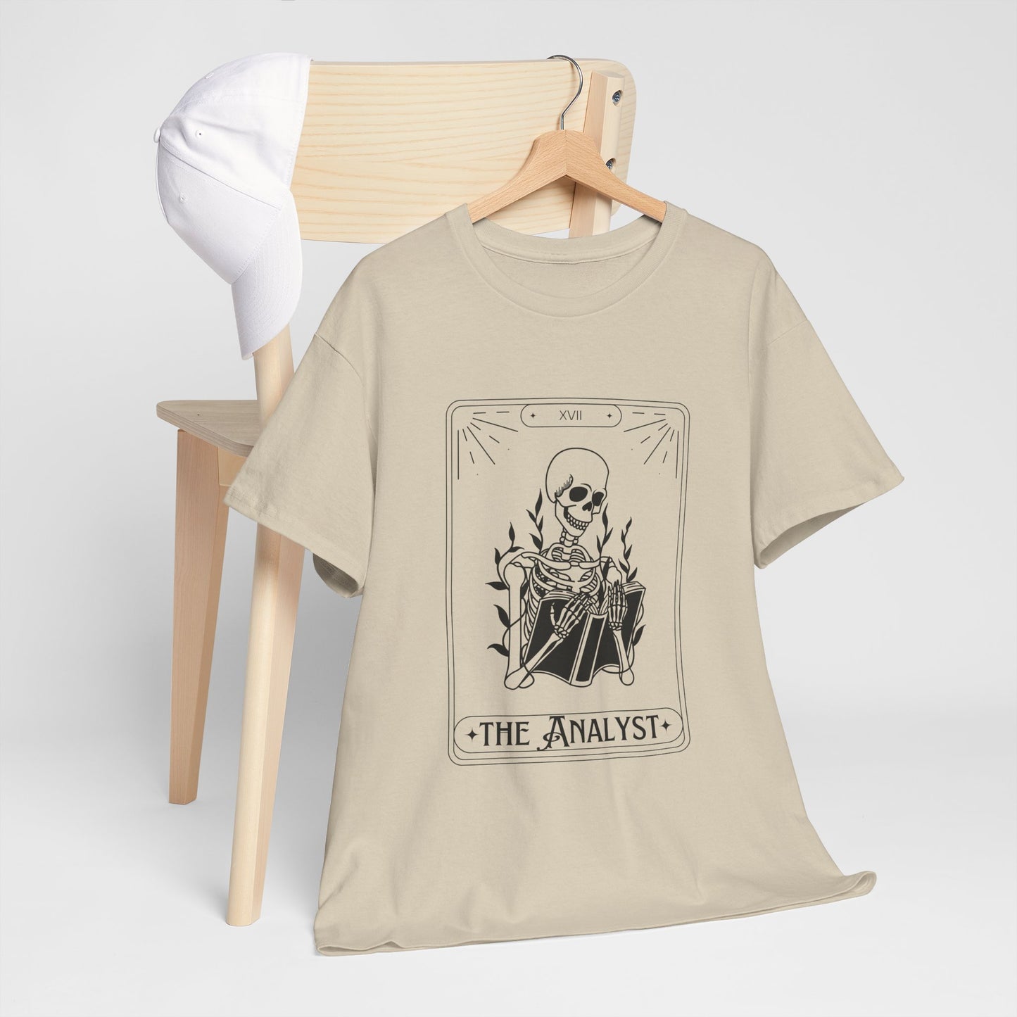 The Analyst Unisex Heavy Cotton Tee - Casual Skeleton Graphic T-Shirt