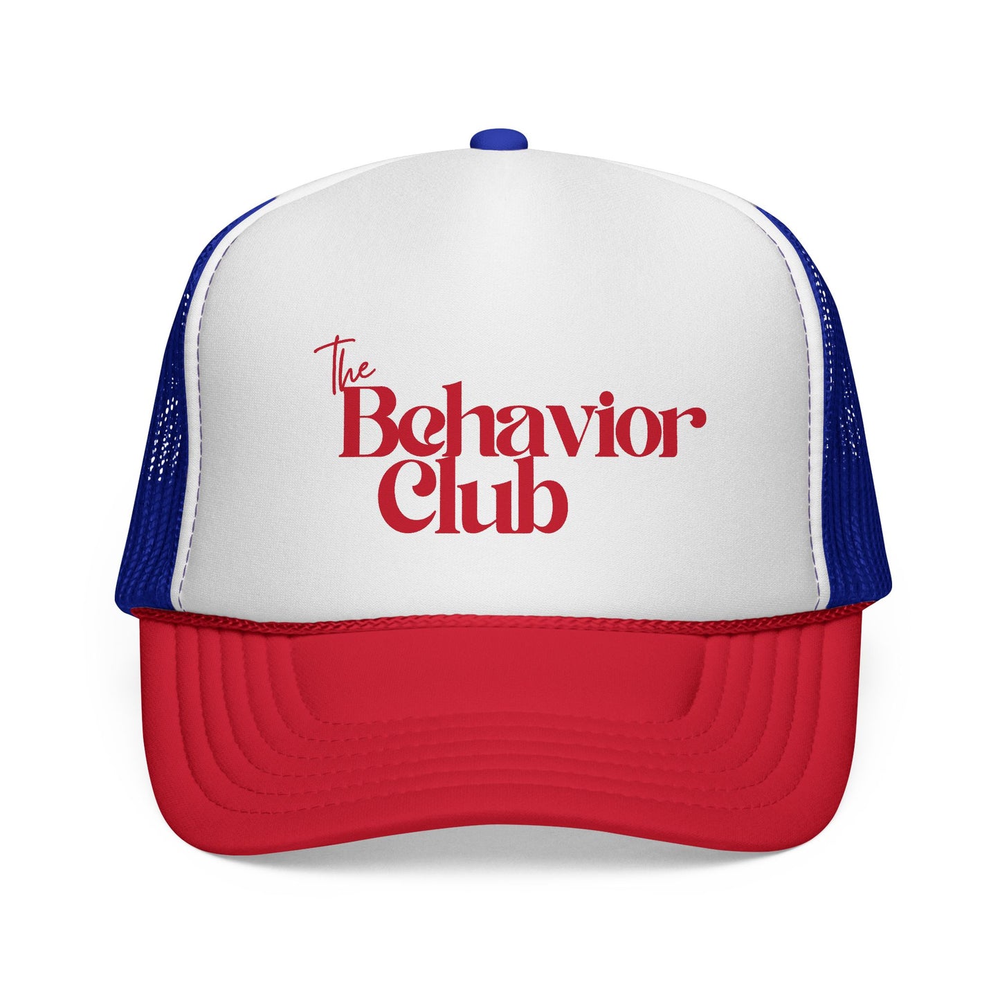 Trucker Hat — "The Behavior Club" Retro Logo Mesh Cap