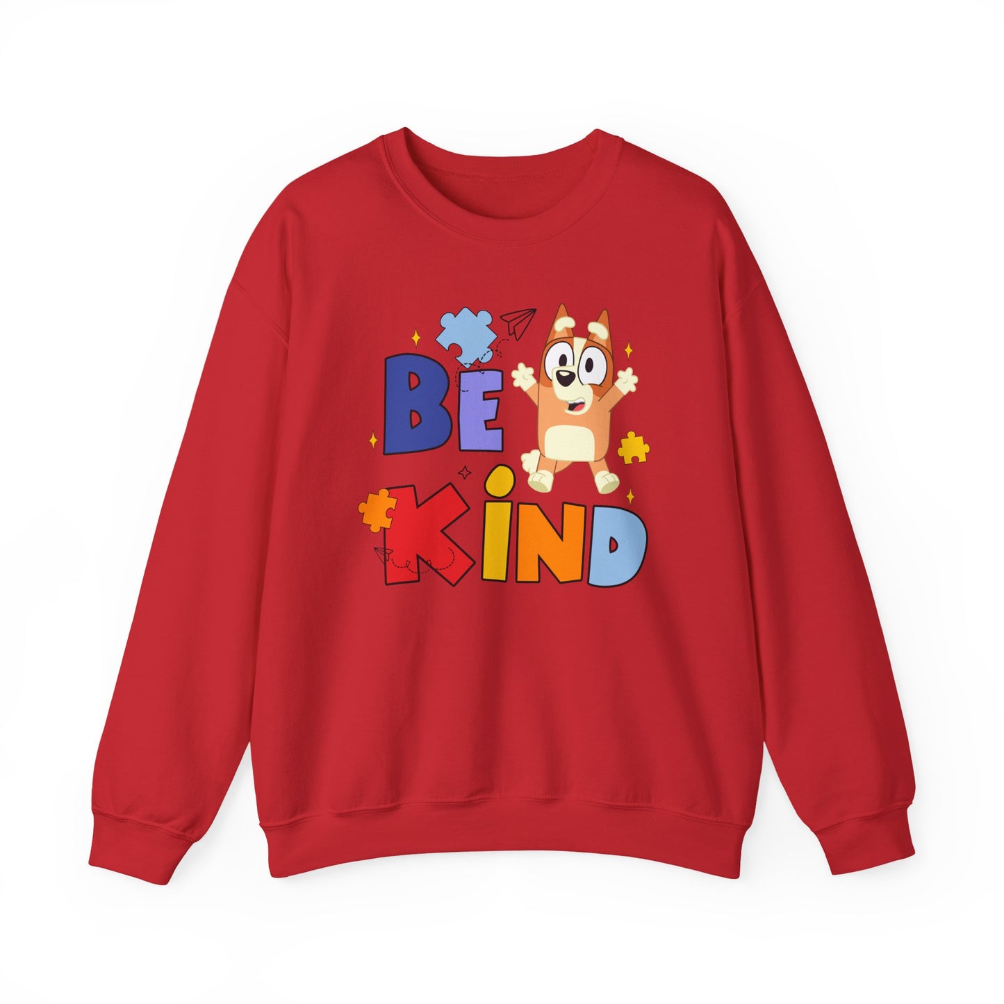 Be Kind Crewneck Sweatshirt — Cute Dog Graphic Kids/Adult Casual Pullover