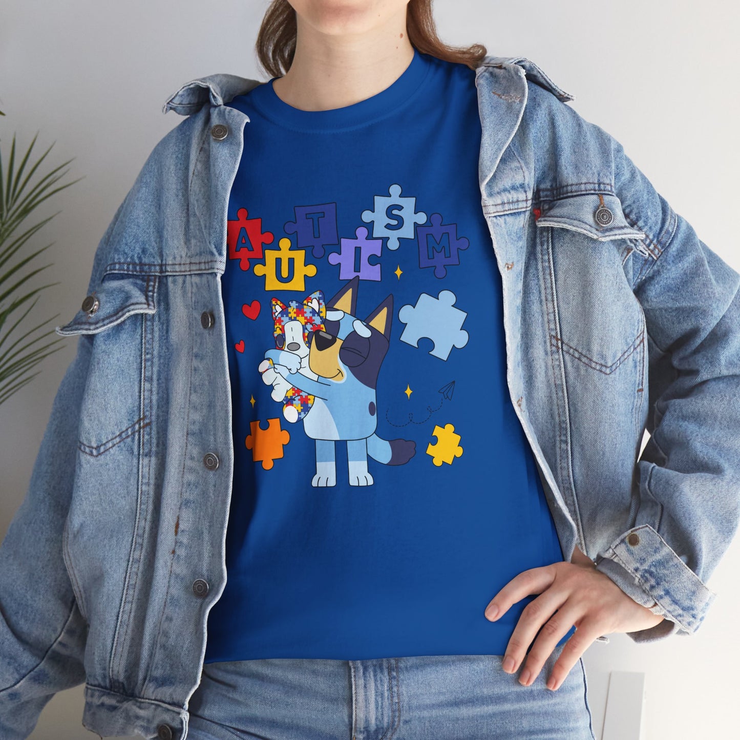 Autism Awareness Puzzle Puppy T-Shirt — Cute Supportive Autism Design
