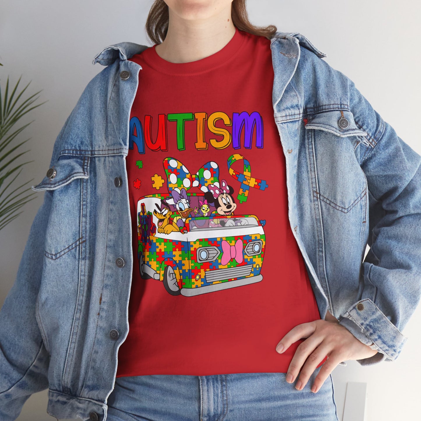 Autism Awareness Puzzle Van T-Shirt — Colorful Support Tee