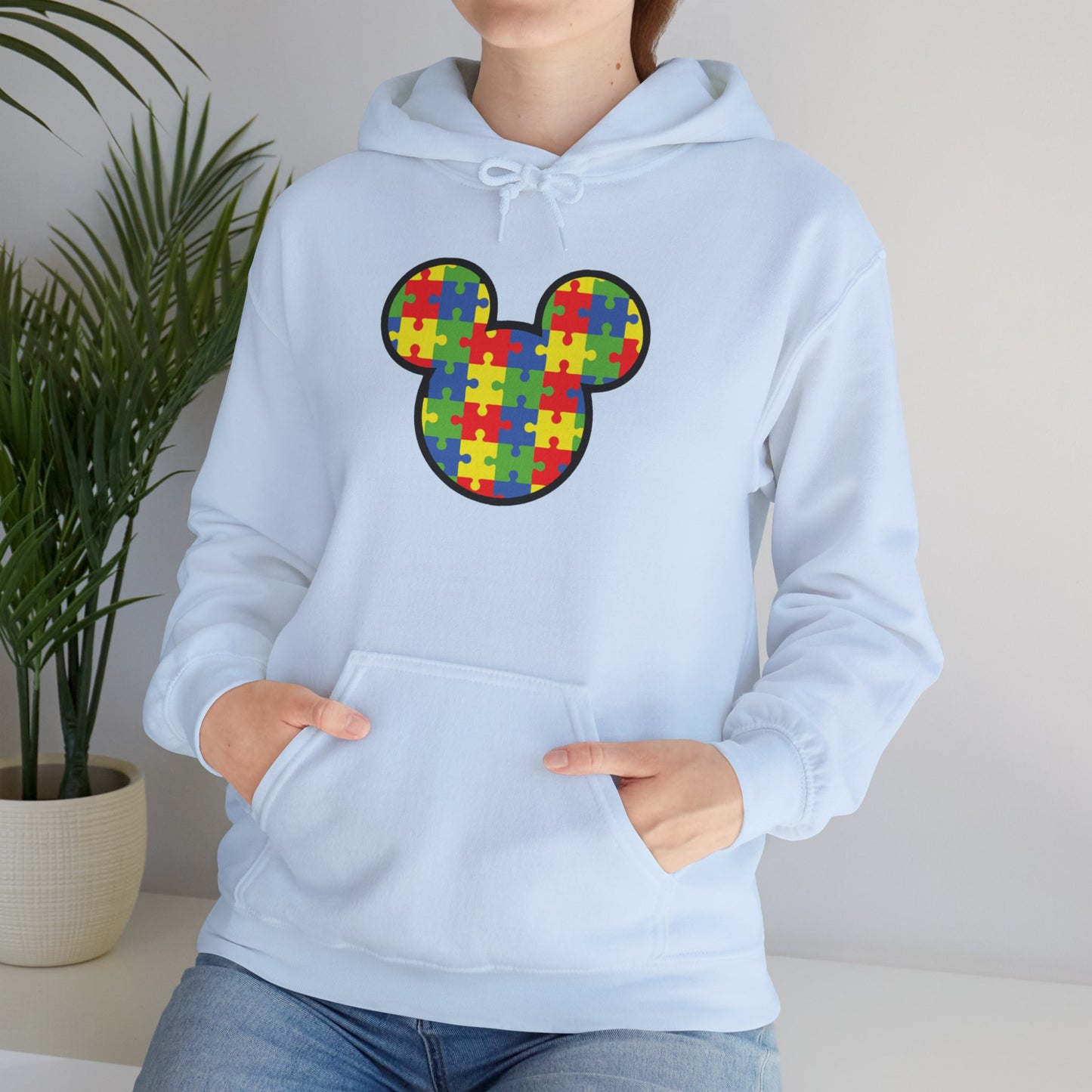 Colorful Puzzle Mickey Hoodie - Unisex Heavy Blend®