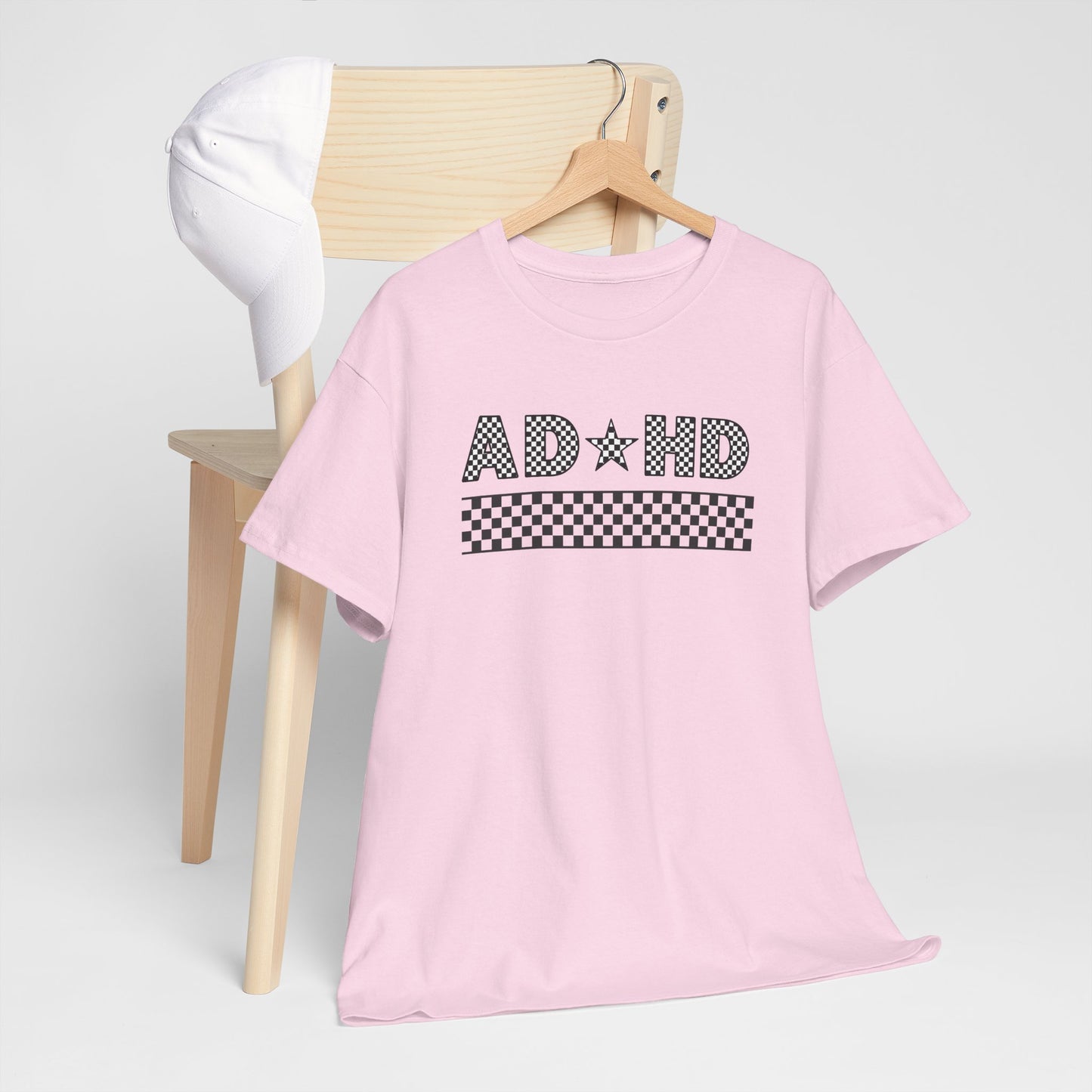 ADHD Vibes Unisex Heavy Cotton Tee - Comfortable Graphic Tee for Mental Health Awareness, Casual Wear, Gifts for Friends, Self-Care