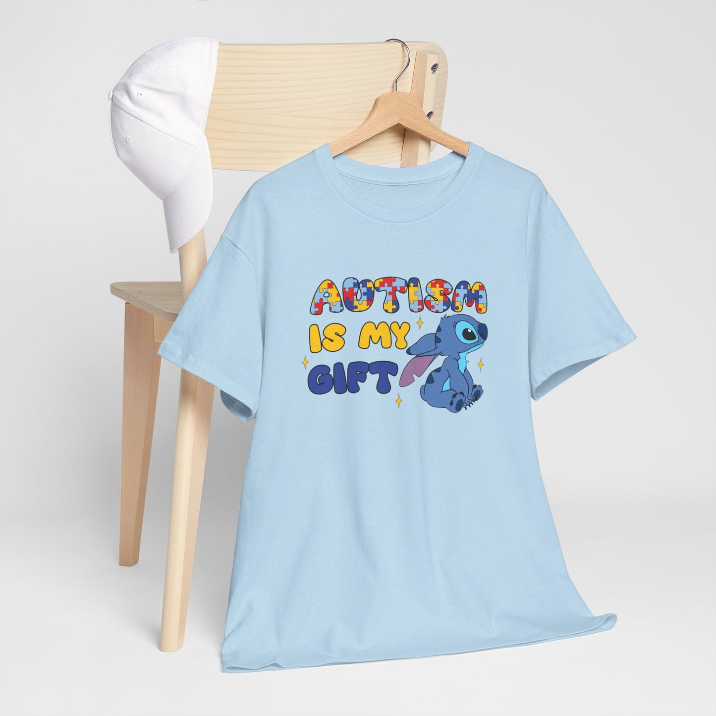 Autism Is My Gift T-Shirt — Colorful Puzzle Heart Design